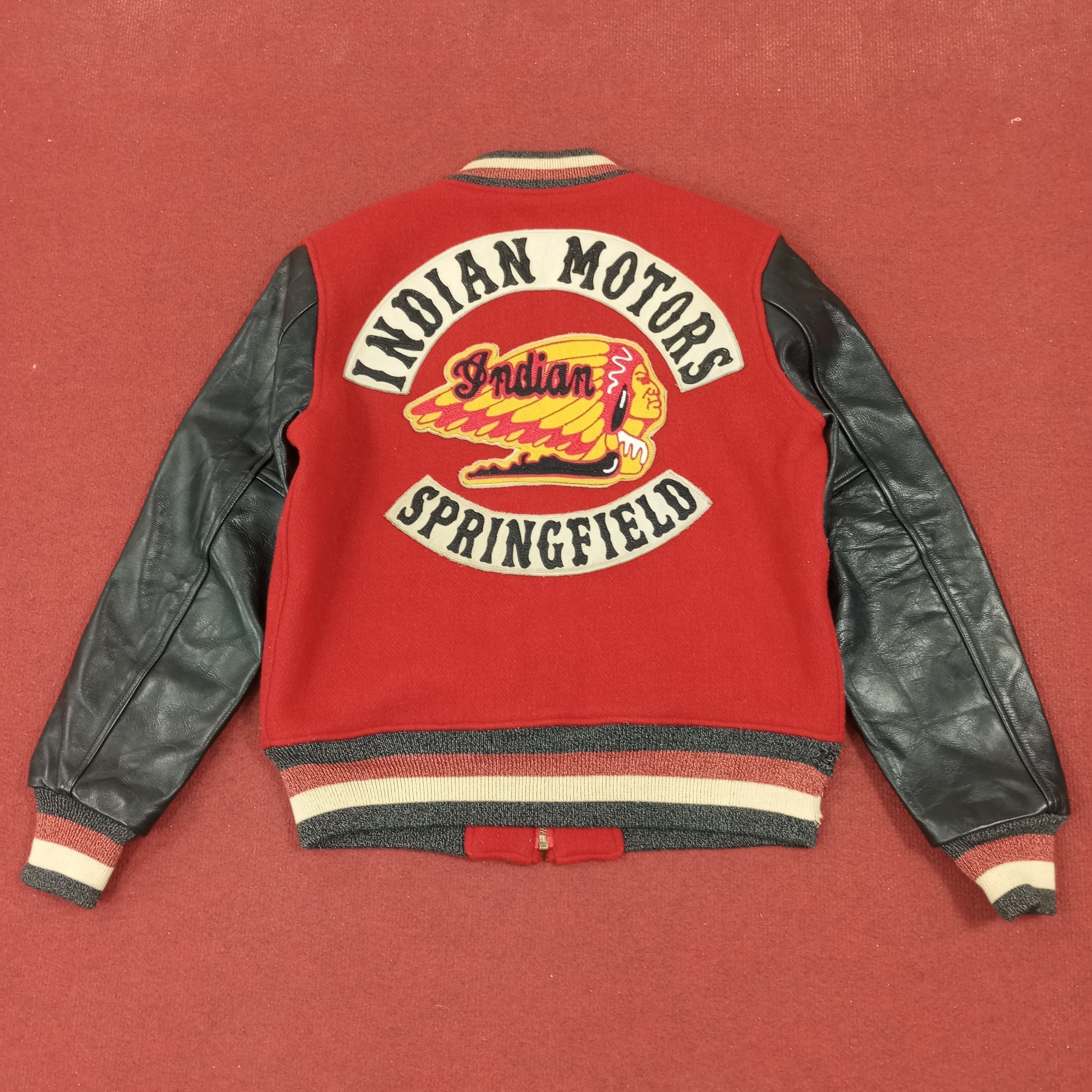 Vintage Indian Motors Springfield Motorcycle Varsity Jacket Size US M / EU 48-50 / 2 - 1 Thumbnail