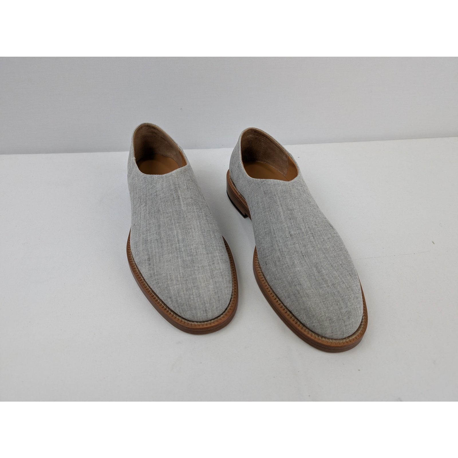 Maison Margiela o1rshd1 Laceless Canvas Derby Shoe Boots in Grey Size US 8 / EU 41 - 3 Thumbnail