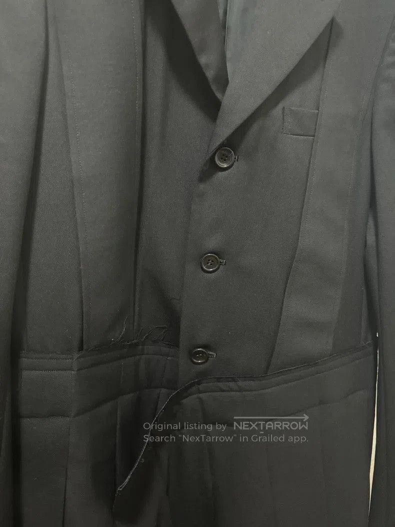Comme des Garcons CDG Black Pleated Hem Blazer Coat. Size US M / EU 48-50 / 2 - 7 Thumbnail
