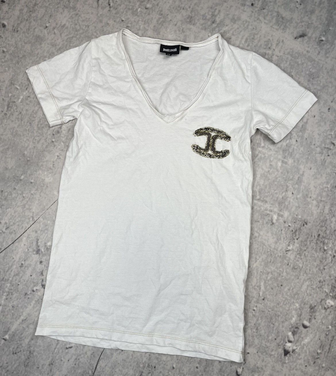Roberto Cavalli Roberto Cavalli big logo couture vintage t-shirt Size US XS / EU 42 / 0 - 1 Thumbnail