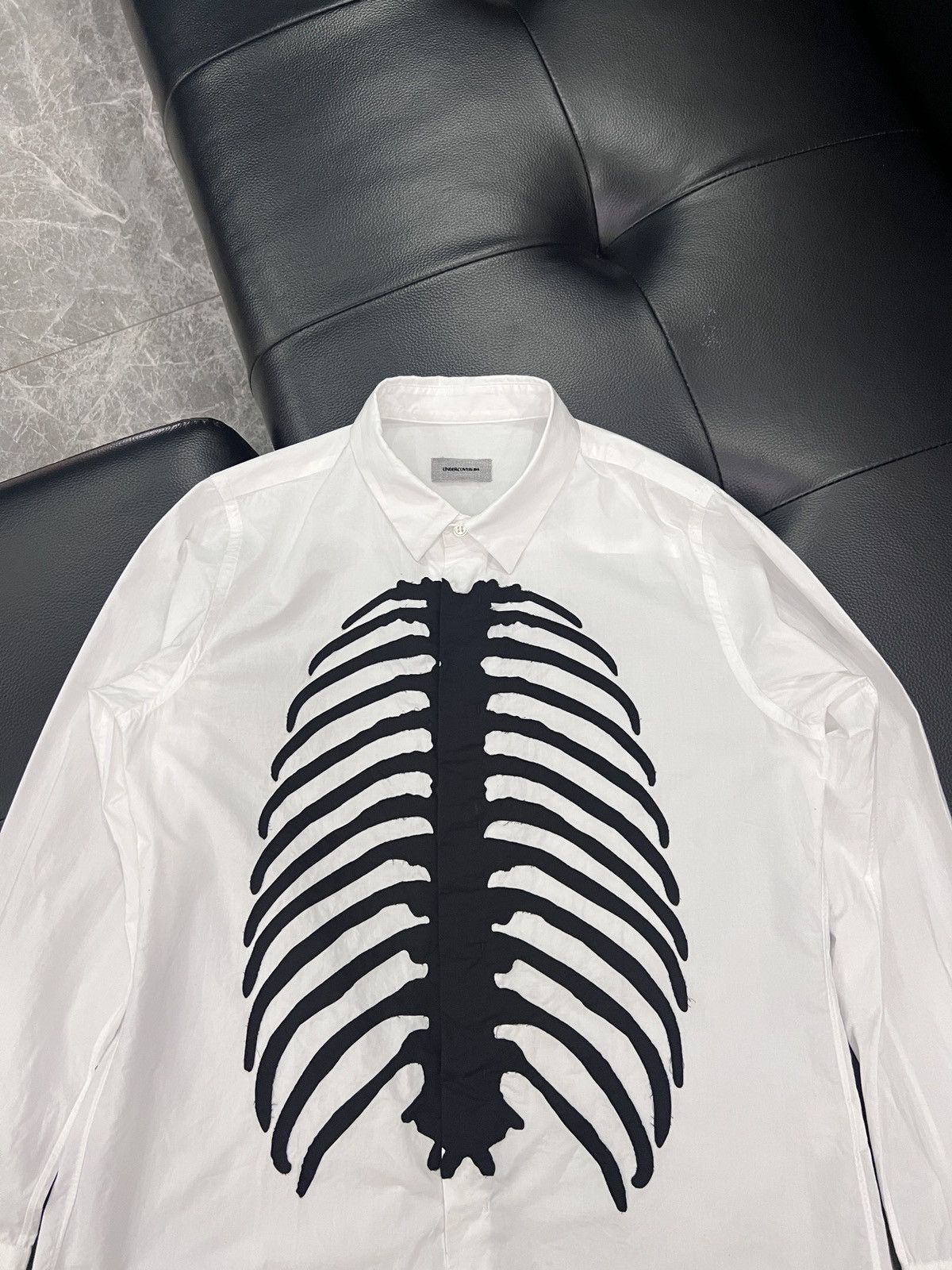 Undercover Undercover AW13 Skeleton Rib Patch Shirt Size US S / EU 44-46 / 1 - 3 Thumbnail