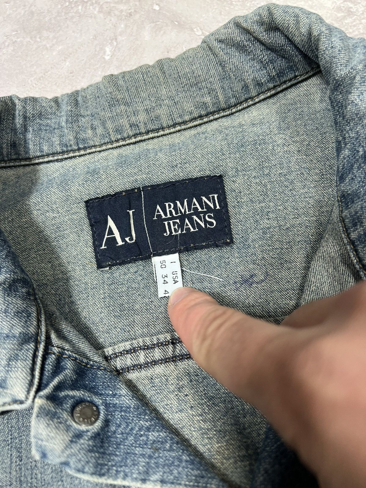 Armani Vintage Armani Jeans Indigo Denim Jacket Size XL / US 12-14 / IT 48-50 - 5 Thumbnail