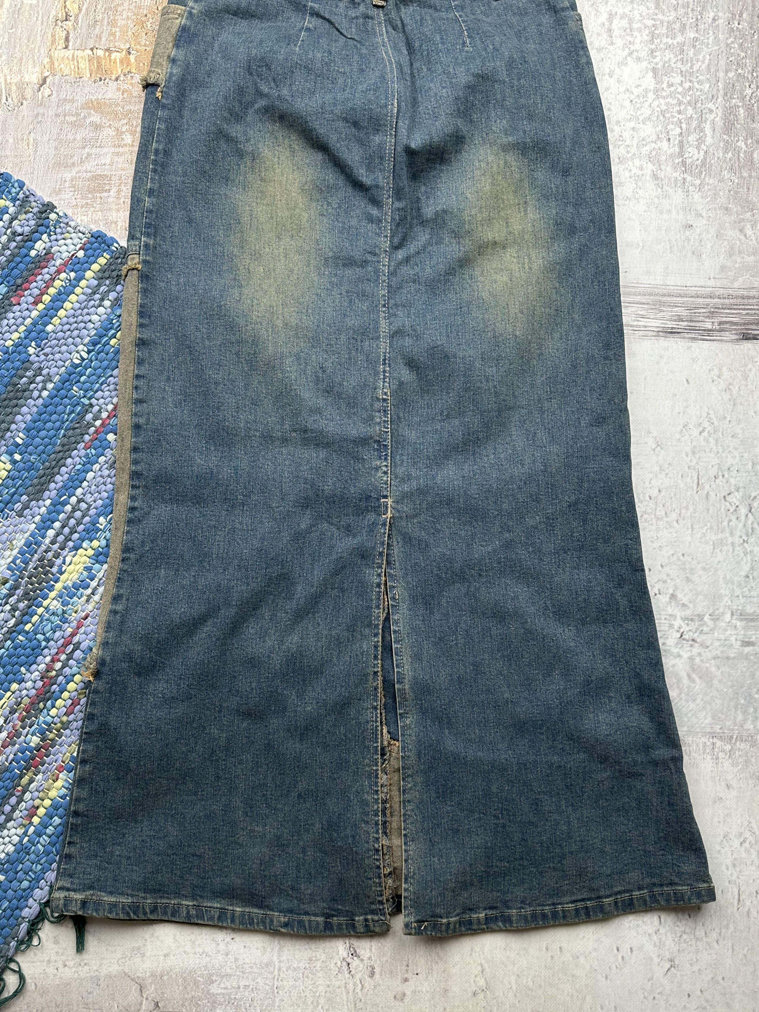 Japanese Brand Vintage Faded Maxi Skirt A504(369) Size 27" / US 4 / IT 40 - 8 Thumbnail