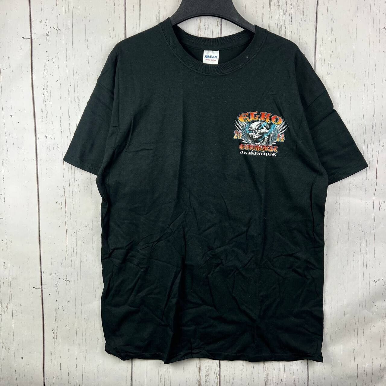 Gildan Vintage Elko Motorcycle Jamboree 2014 L Gildan T-Shirt Size US L / EU 52-54 / 3 - 2 Thumbnail