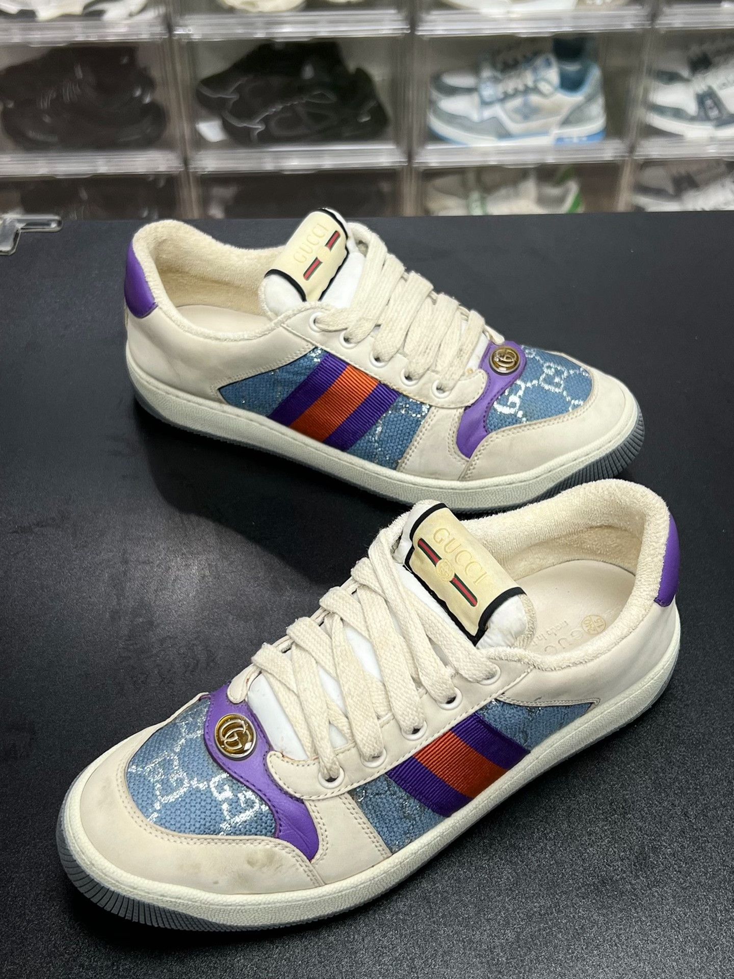 Gucci Gucci Purple Lowtop Sneakers 5.5 Men Size US 5.5 / EU 38 - 1 Thumbnail