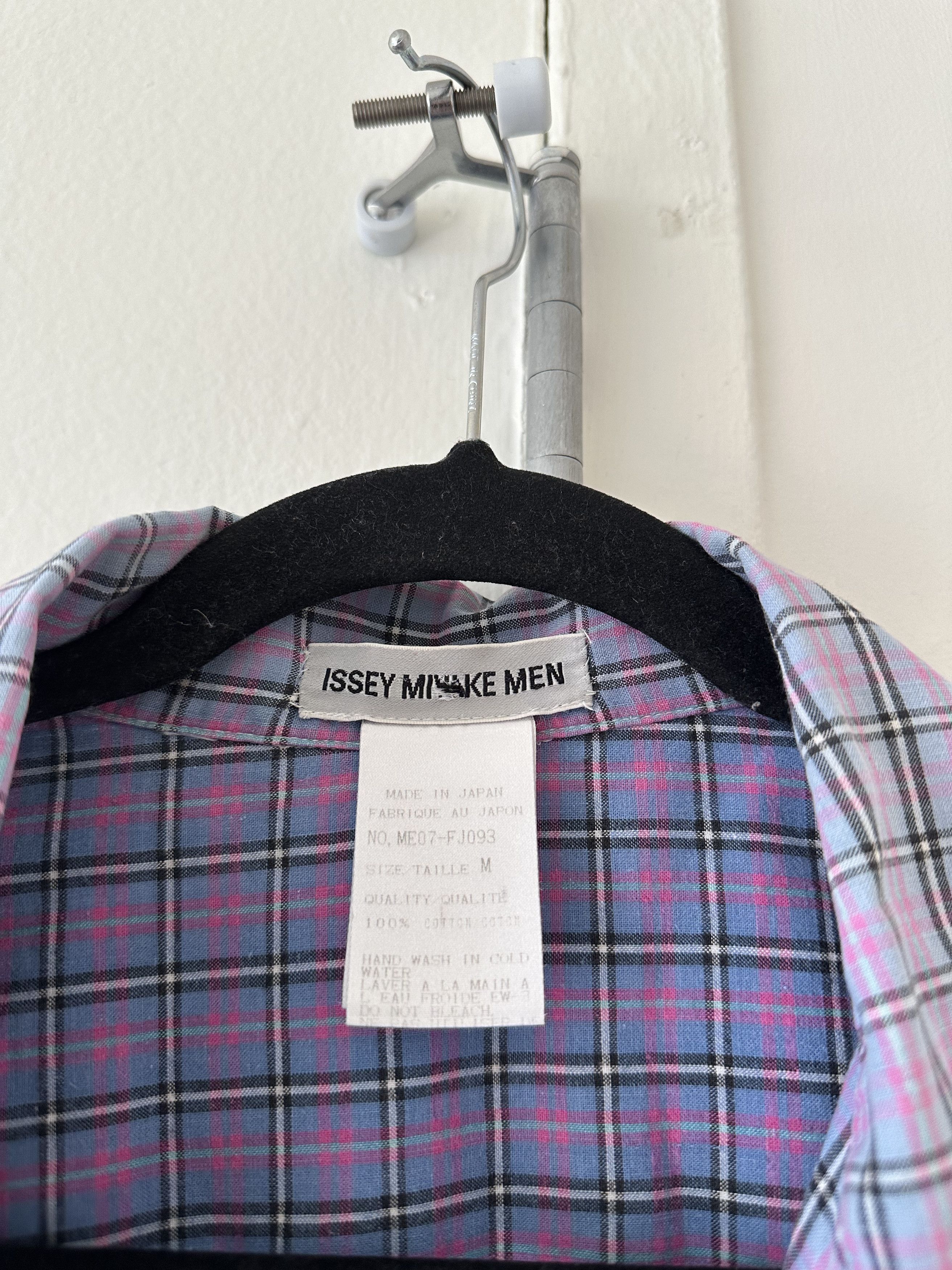 Issey Miyake Issey Miyake Check Camp Collar Short Sleeve Button Up Shirt Size US XL / EU 56 / 4 - 3 Thumbnail