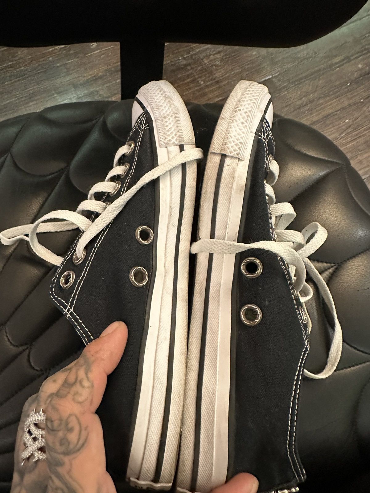 Chrome Hearts Chrome Hearts x Converse CROSS PATCH low top sneakers 9-10.5 Size US 9 / EU 42 - 10 Thumbnail