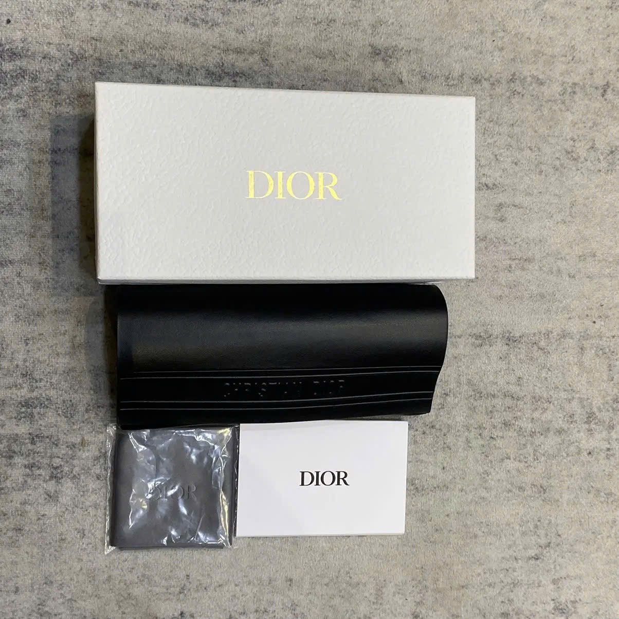 Dior DIOR DIORB23 S1I Black Rectangular Sunglasses Size ONE SIZE - 7 Thumbnail