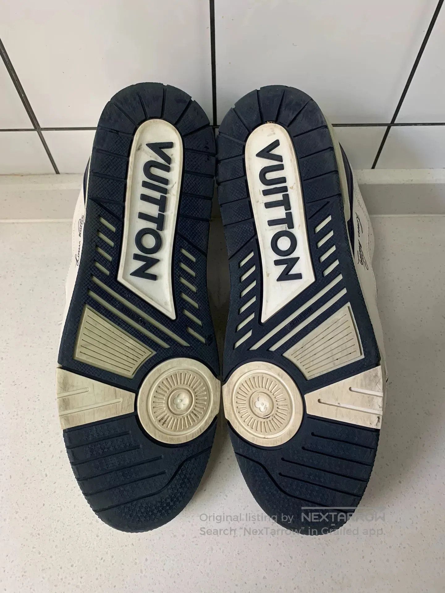 Louis Vuitton Louis Vuitton Trainer White Blue Cement. Size US 9 / EU 42 - 7 Thumbnail