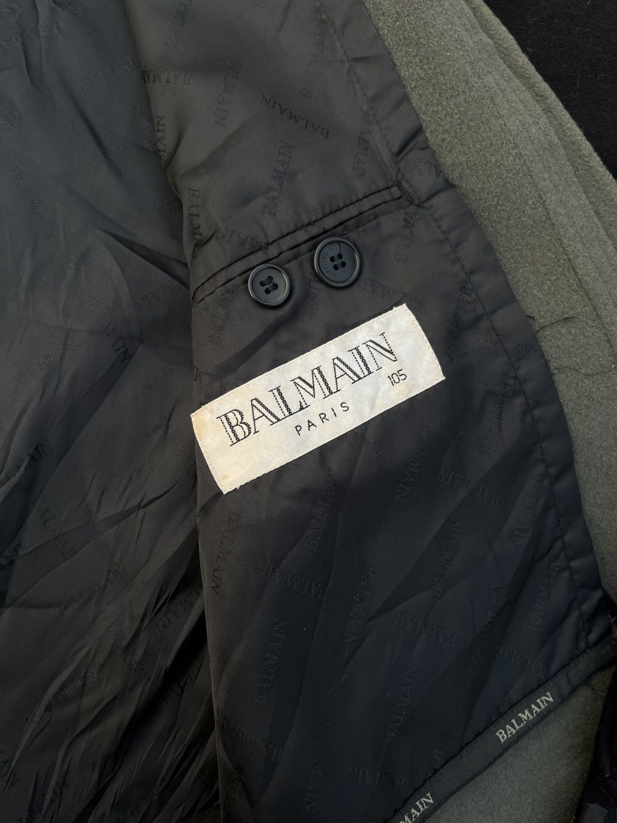 Balmain Vintage Archived Balmain Handmade Cashmere Wool Coat Size US XL / EU 56 / 4 - 6 Thumbnail