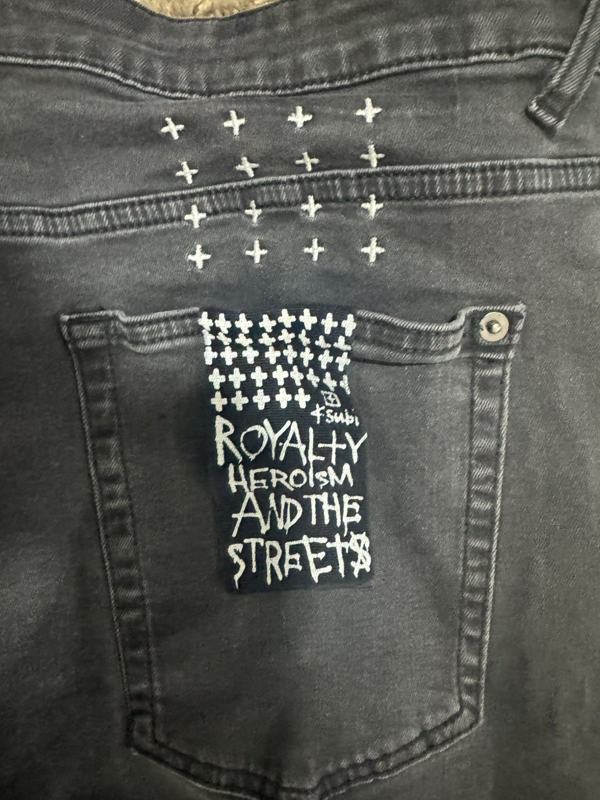 Ksubi Ksubi Van Winkle Dusted Black Trashed Distressed Crash Denim Size US 36 / EU 52 - 3 Thumbnail