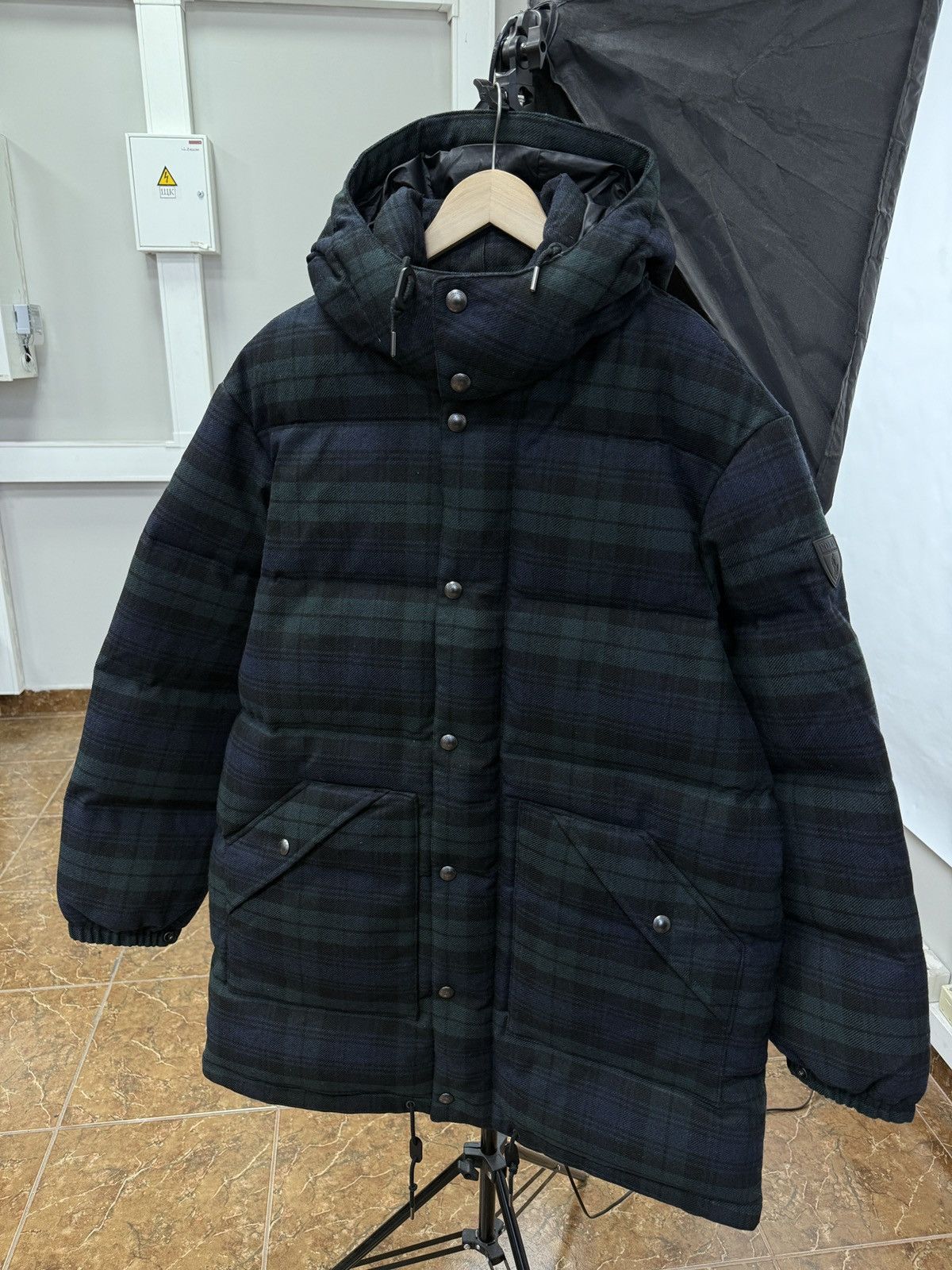 🇺🇸 NEW Polo Ralph Lauren Plaid Wool Puffer Down Coat Jacket