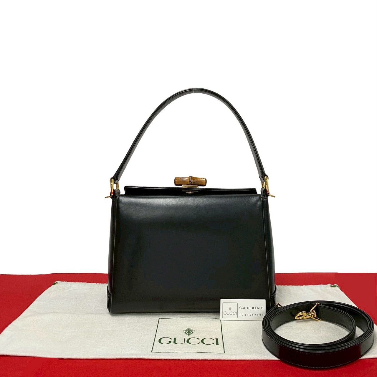 Gucci Gucci Shoulder Bag Black Leather Size ONE SIZE - 1 Thumbnail