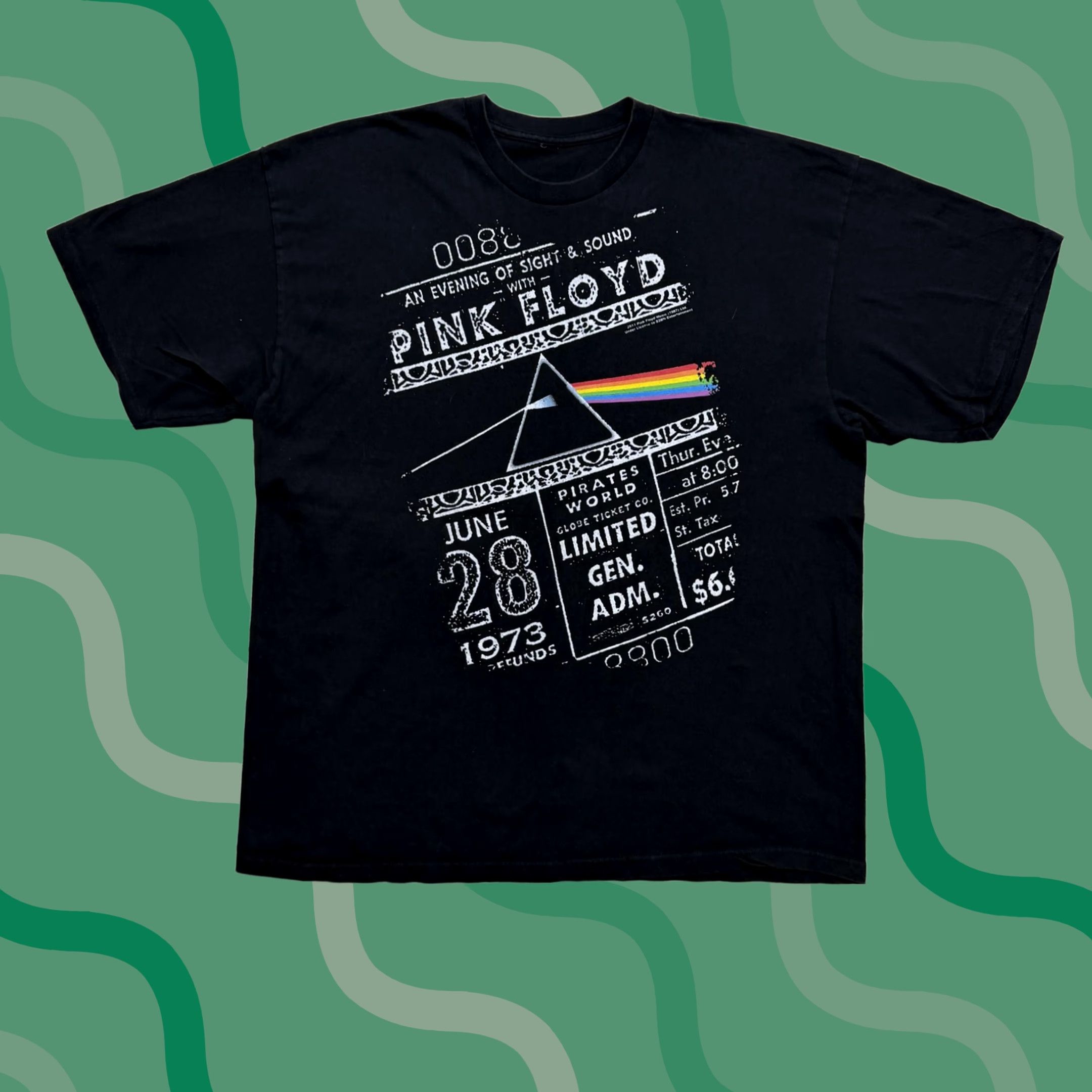 Vintage Pink Floyd Shirt Mens 2XL Black Dark Side Ticket Concert Graphic Tee Rock Size US XXL / EU 58 / 5 - 1 Thumbnail