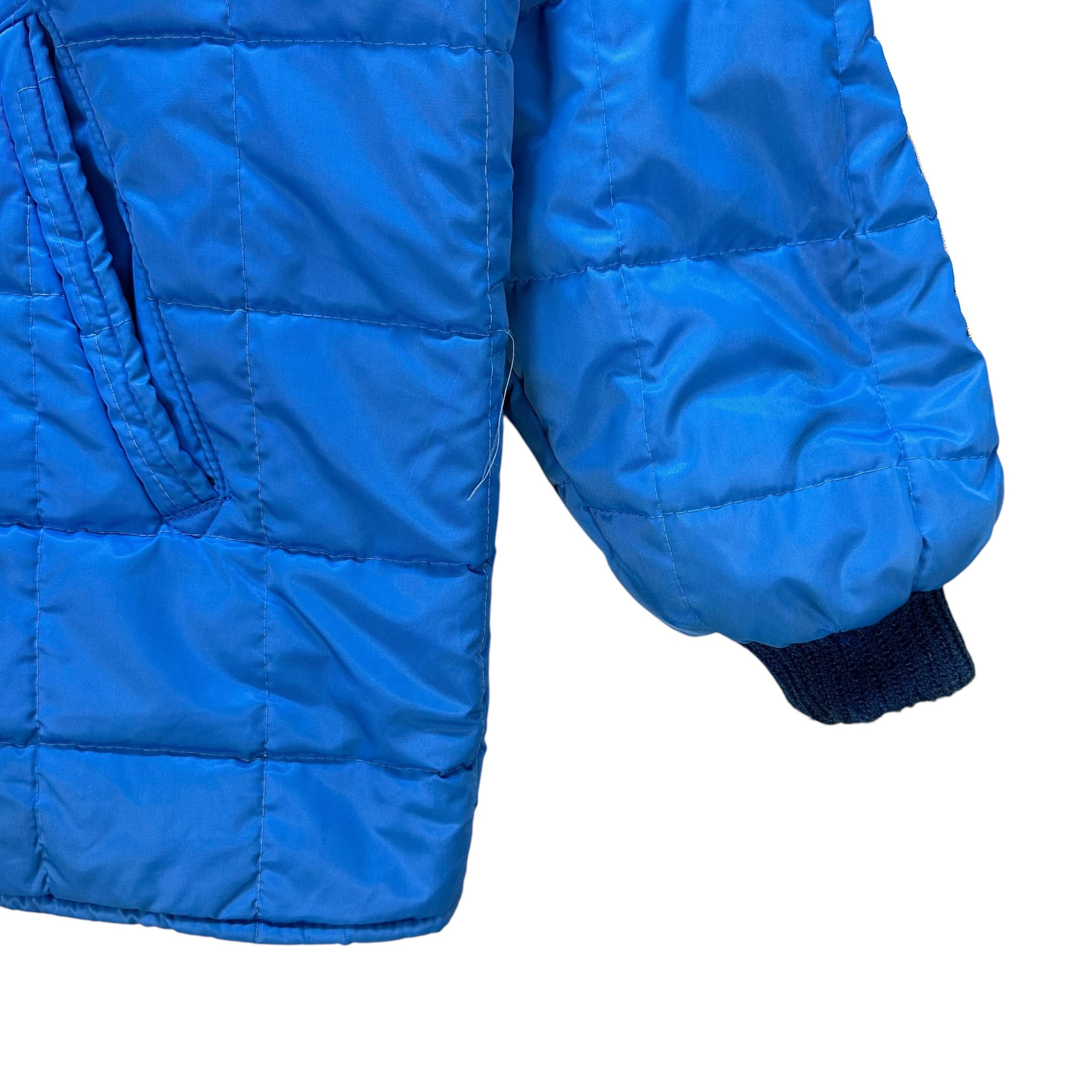 Japanese Brand Vintage 80's Blue Puffer Jacket TEAM SCCN Big Logo #A75-1801 Size US L / EU 52-54 / 3 - 10 Thumbnail