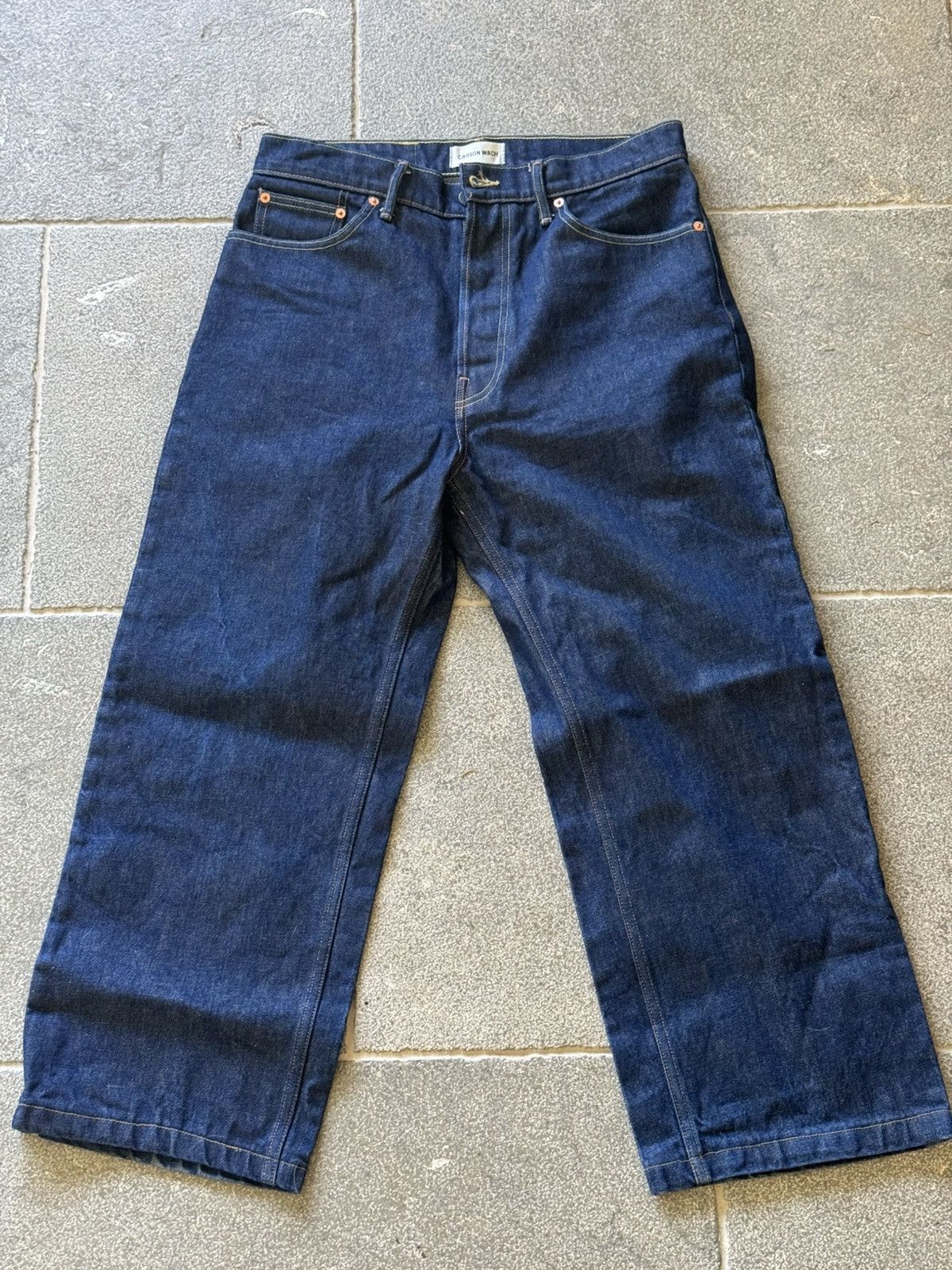 CARSON WACH Straight Leg Raw Indigo Denim Size US 32 / EU 48 - 4 Thumbnail