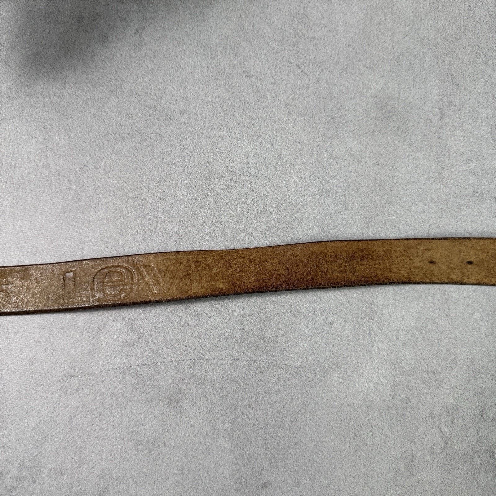 Levi's Vintage Levis Logo Belt Leather Brown Size 38 - 7 Thumbnail
