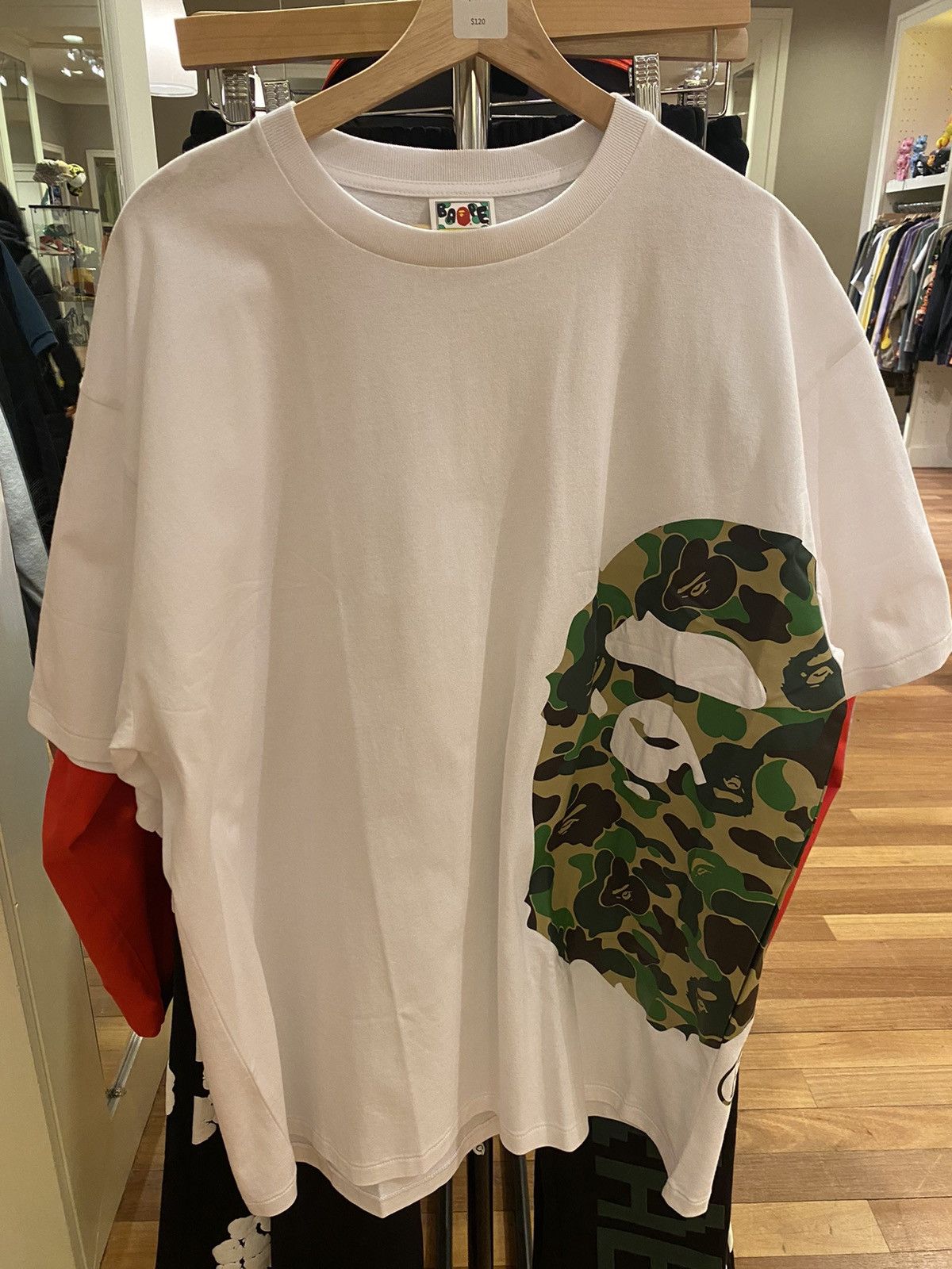 image of Bape Camo Face T in White, Men's (Size 2XL)