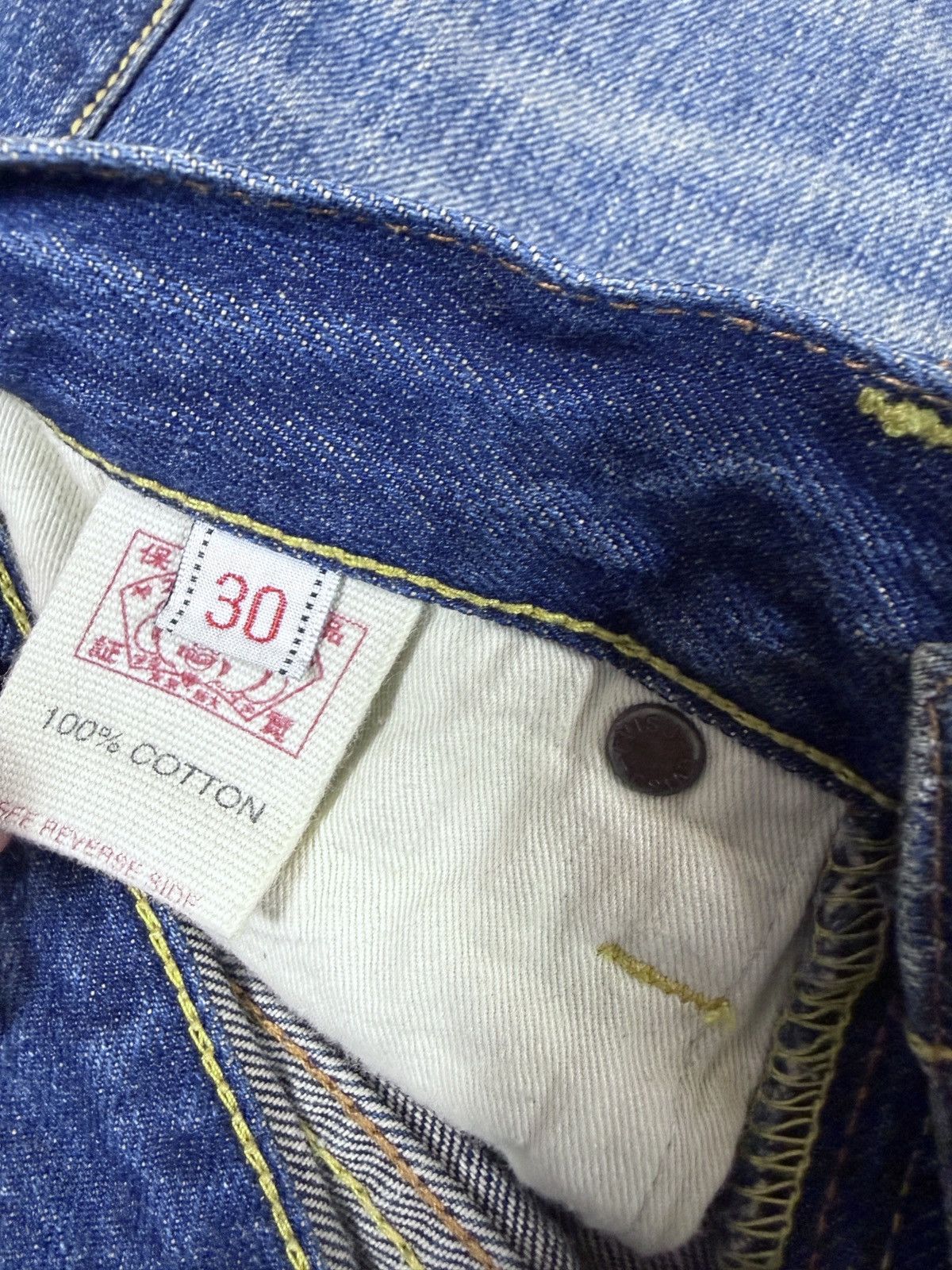 Evisu Evisu jeans vintage handpainted seagull logo selvedge denim Size US 30 / EU 46 - 7 Thumbnail