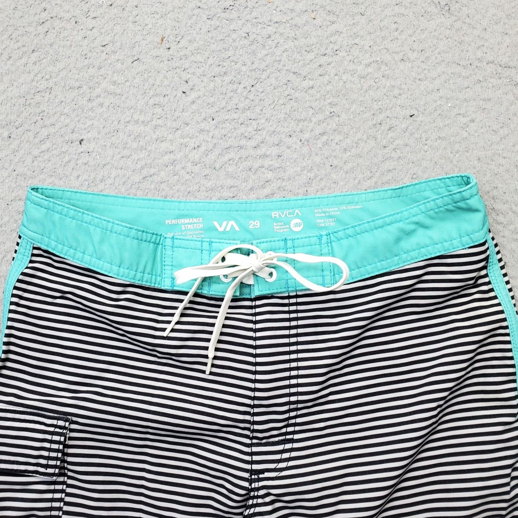 RVCA RVCA Mens Board Shorts 29 Multicolor Striped Performance Stretch ANP Surf Surfing Mens Size 29 Size US 29 - 6 Thumbnail