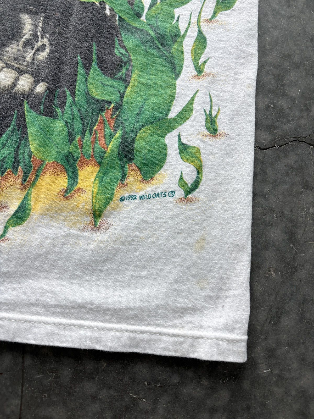 Vintage Vintage 90s Wild Oats Safari AOP Graphic Tee Size US XL / EU 56 / 4 - 11 Thumbnail