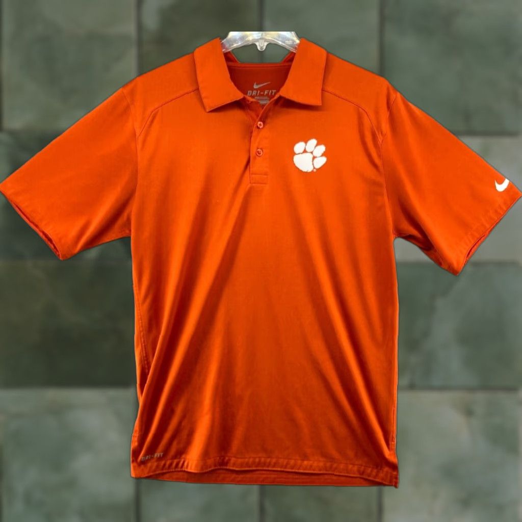 Nike Nike Dri-Fit Polo Shirt Mens S Orange Clemson Athletic Shirt Size US S / EU 44-46 / 1 - 1 Thumbnail