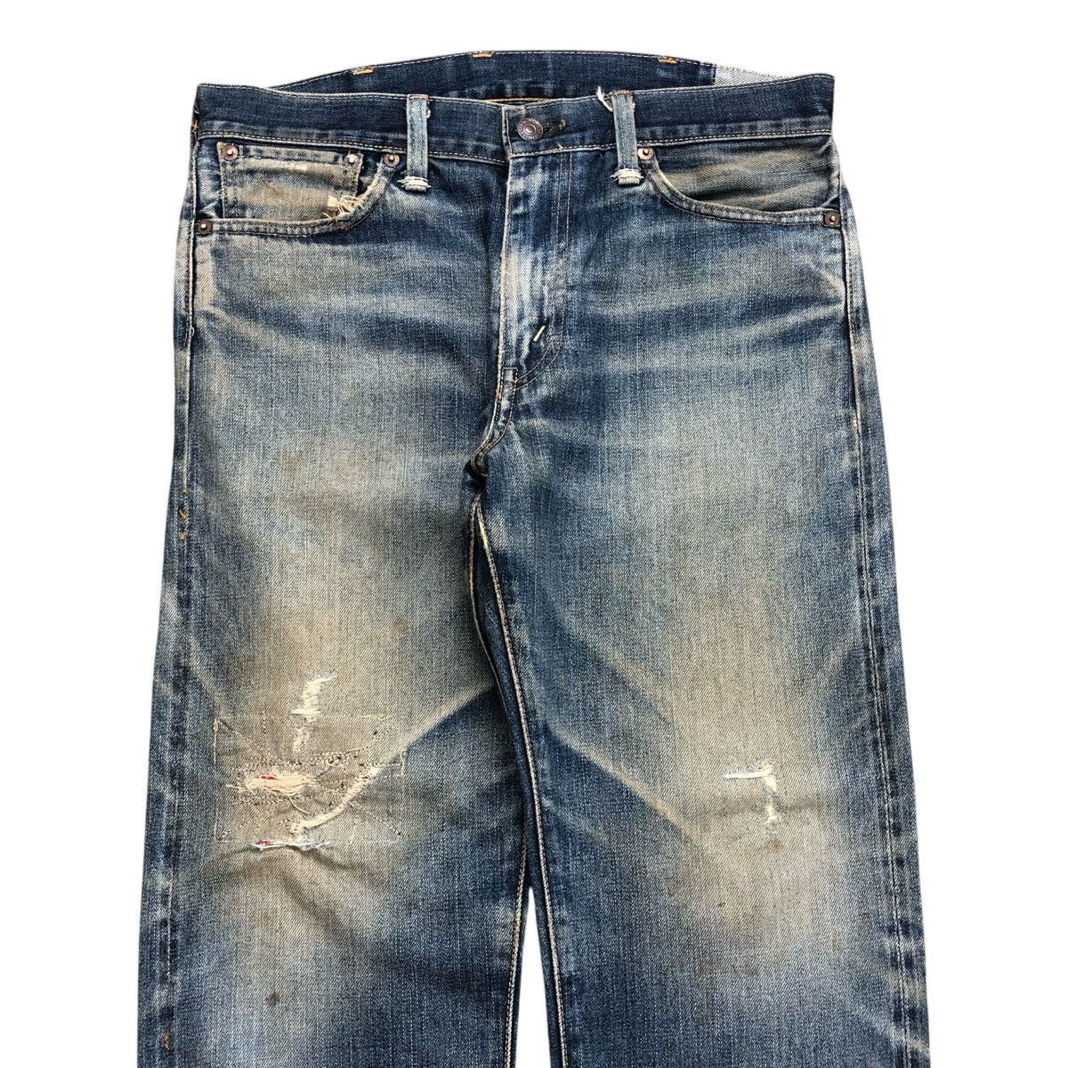 Levi's Vintage Clothing Vintage 70s Levis LVC Big E Distressed Selvedge Denim Size US 29 - 2 Thumbnail