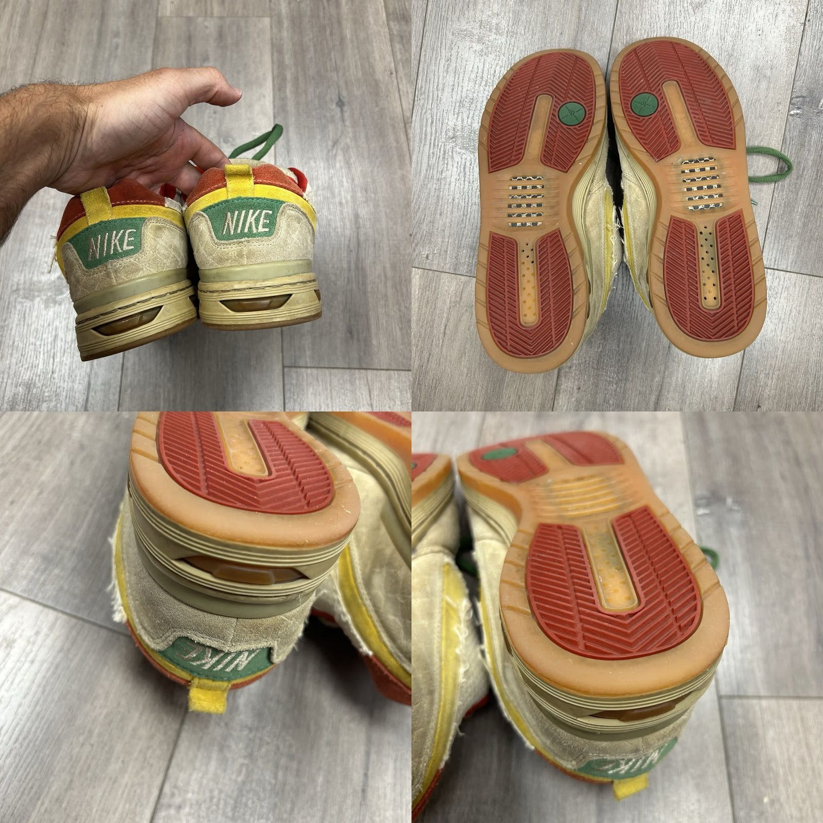 Nike Nike SB Paul Rodriguez Zoom Air Low Hemp/Rasta Size 10.5 Men's Sneaker 310802-271 Used As Is Size US 11 / EU 44 - 10 Thumbnail