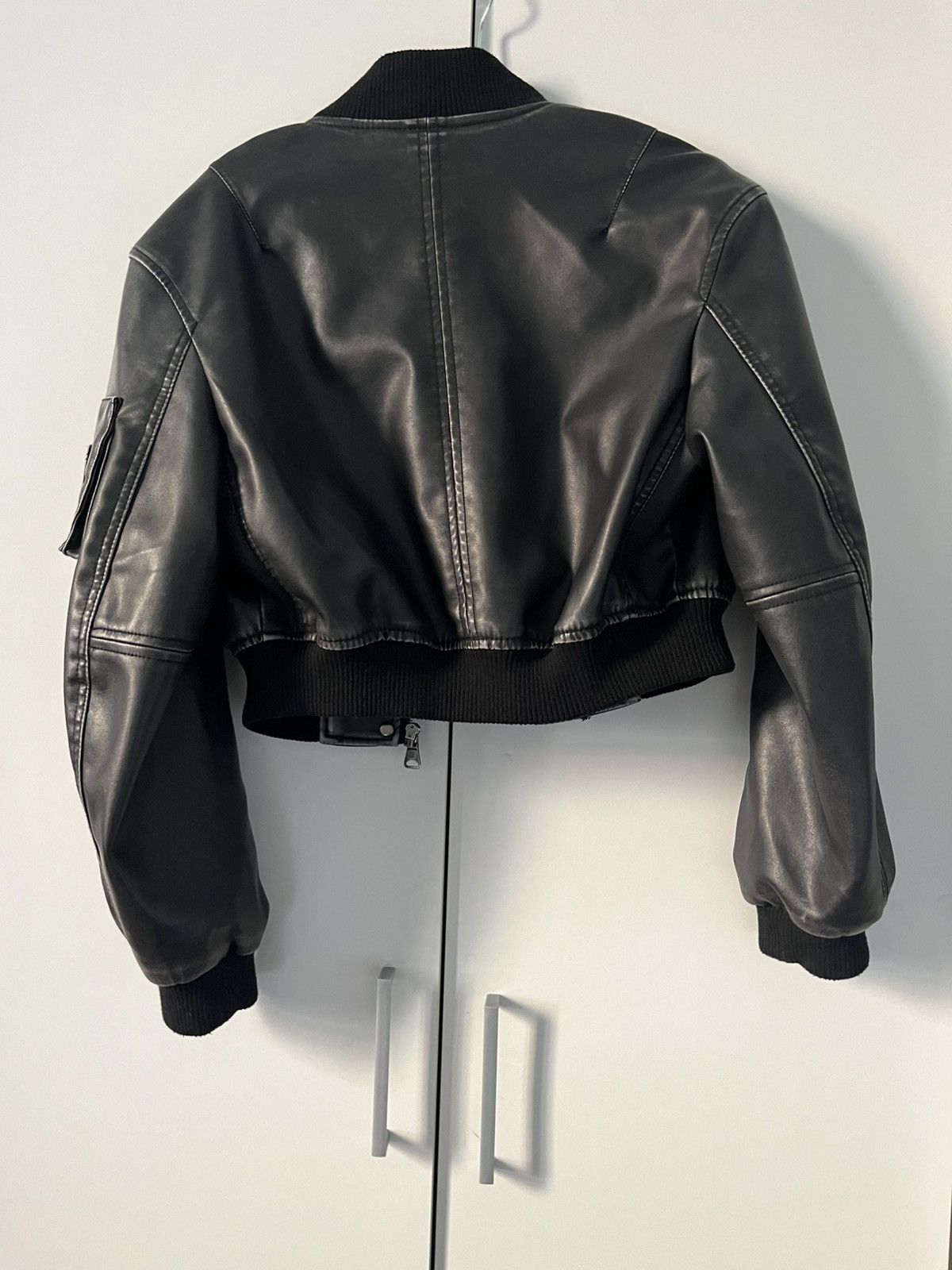 Bershka cropped leather jacket Size XS / US 0-2 / IT 36-38 - 4 Thumbnail