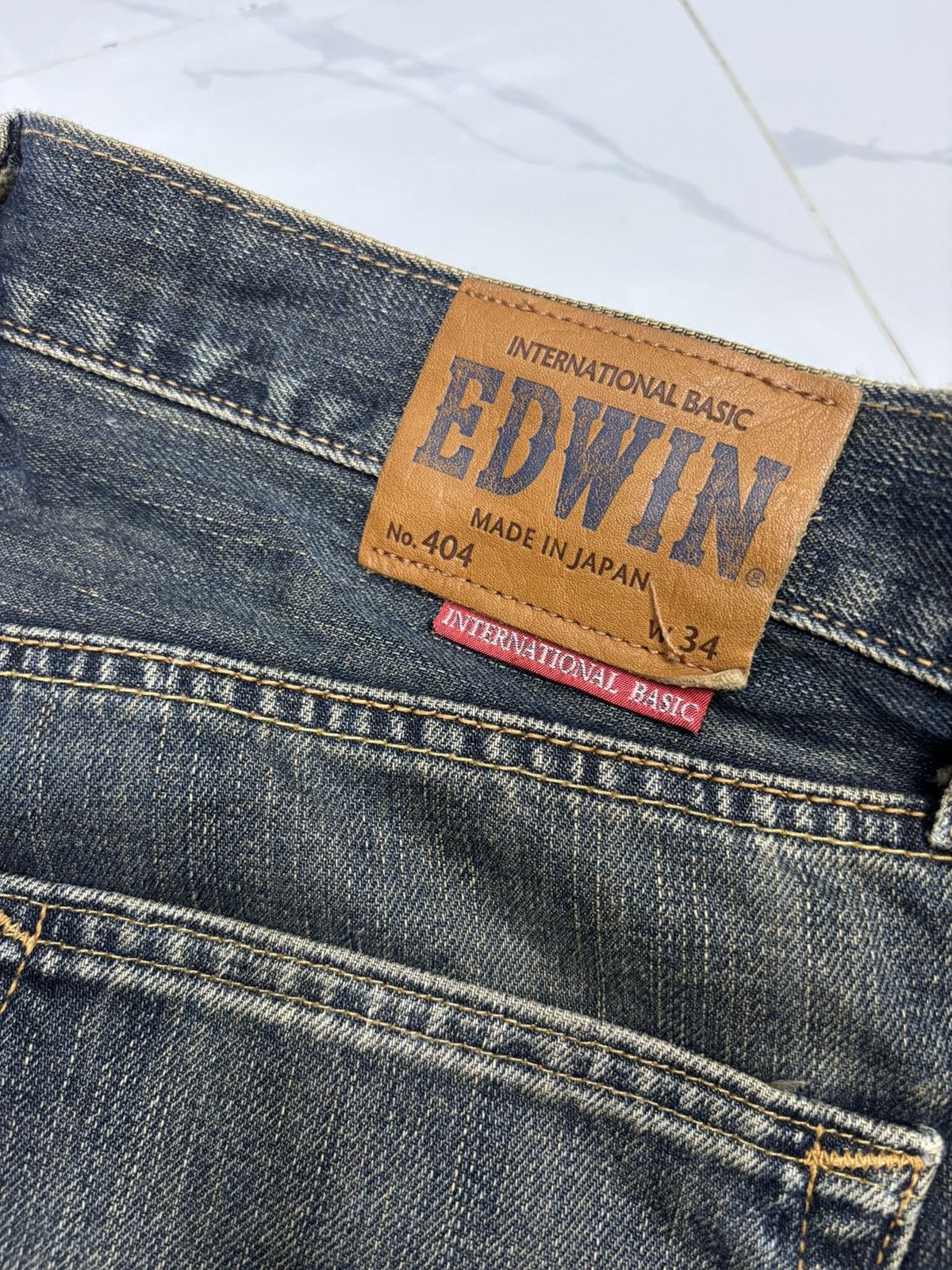 Edwin 🔥DISTRESSED DENIM EDWIN 404 MUD WASH REGULAR BAGGY JEANS Size US 36 / EU 52 - 10 Thumbnail