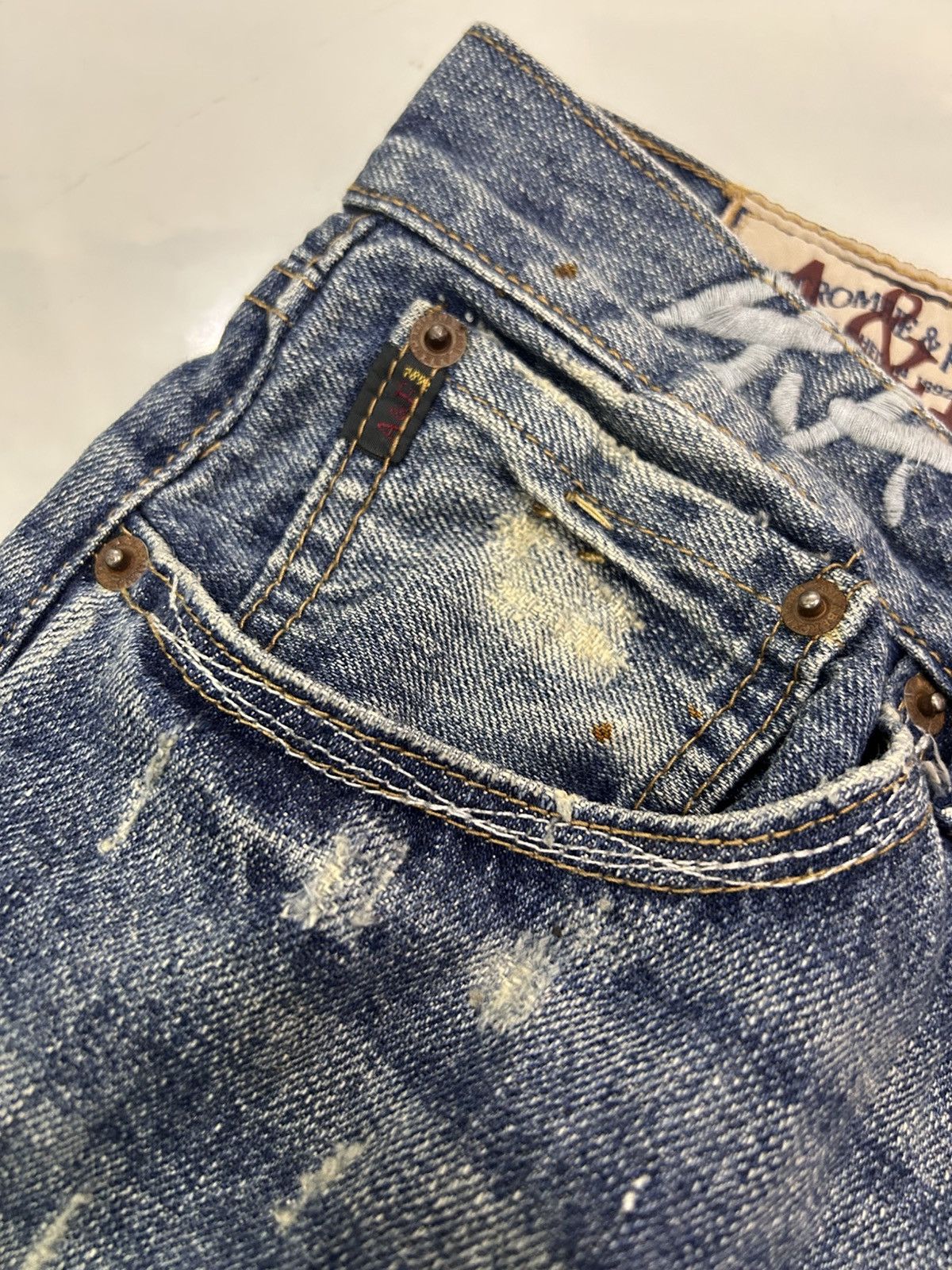 Abercrombie & Fitch × Vintage 💥 Vintage Abercrombie & Fitch Denim Distressed Punk Ripped Size US 34 / EU 50 - 19 Thumbnail