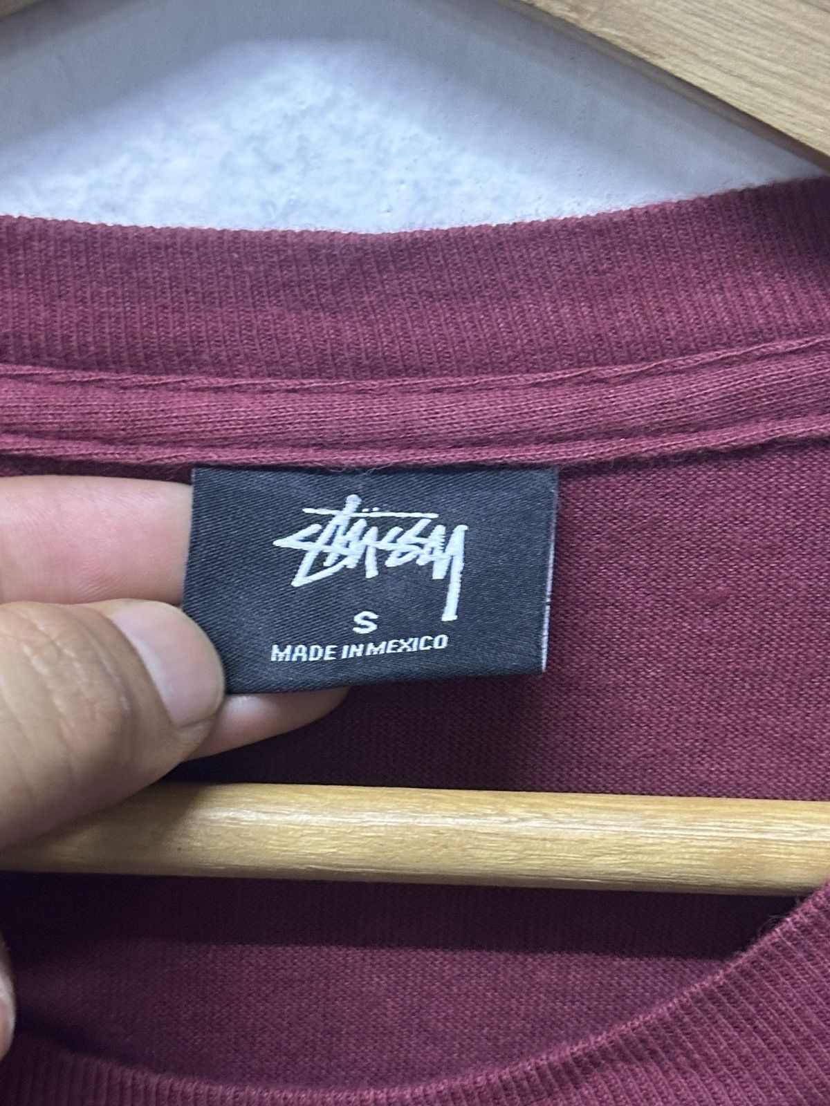 Stussy Stussy Smooth Stock L/S Shirt Burgundy Size US S / EU 44-46 / 1 - 6 Thumbnail