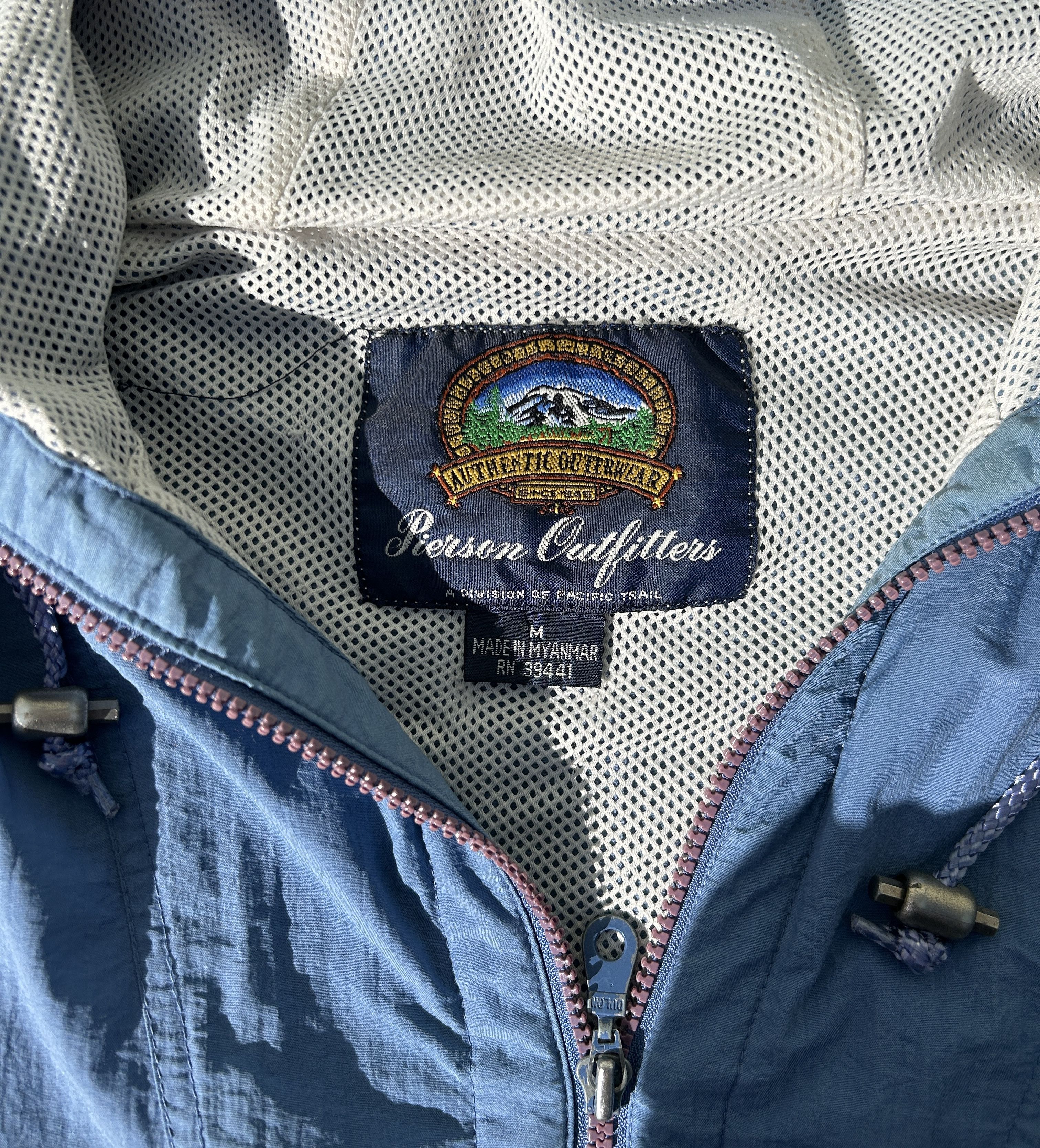 PERSON'S Pierson's Light Blue Raincoat Size US M / EU 48-50 / 2 - 2 Thumbnail