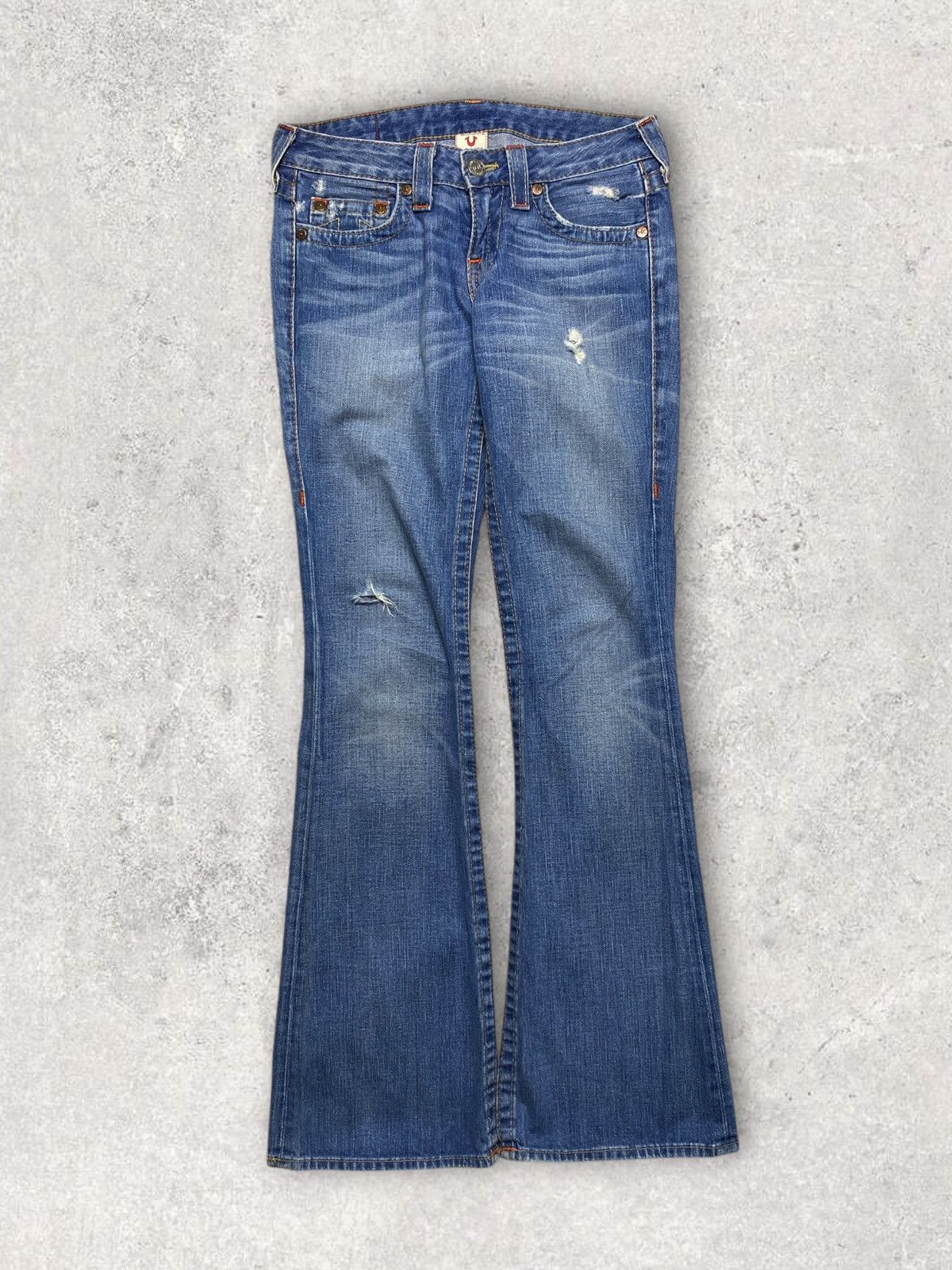 Other True Religion blue denim jeans embroidered pocket Buddha Size 27" / US 4 / IT 40 - 2 Thumbnail