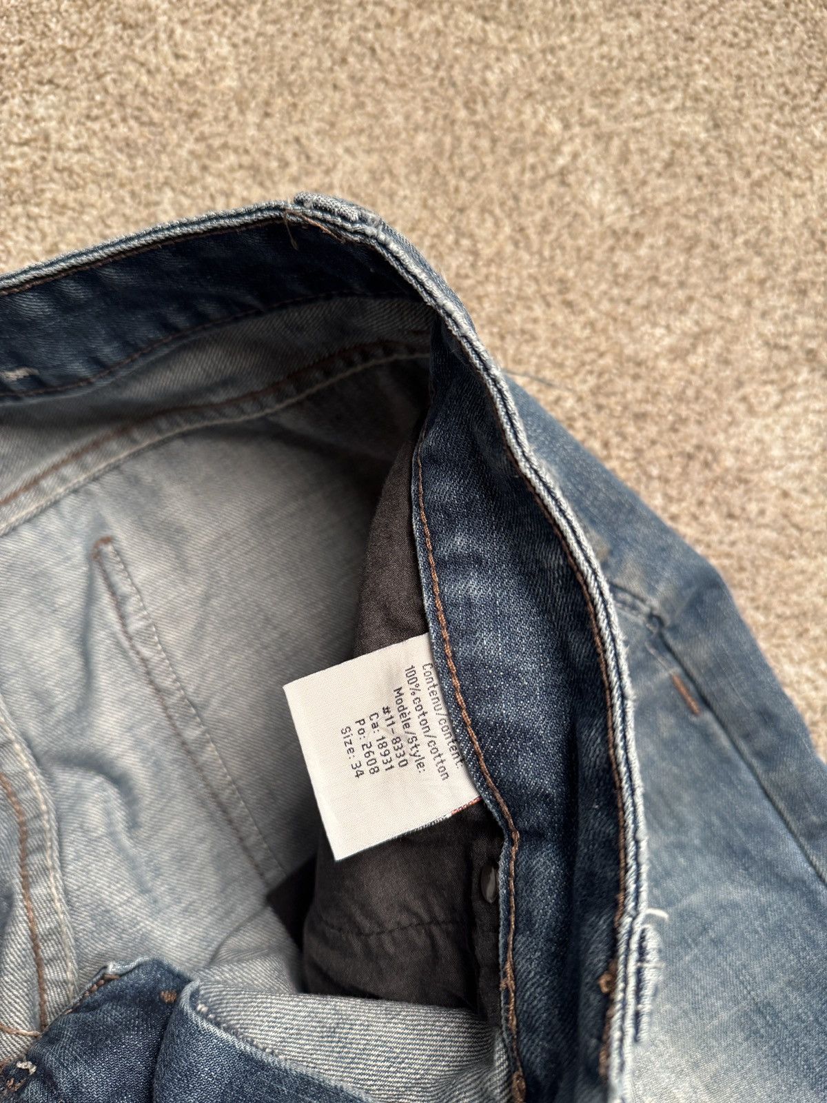 Other BLUEBASIC “HOOK STITCH” STRAIGHT LEG MUD WASH DENIM Size US 32 / EU 48 - 6 Thumbnail