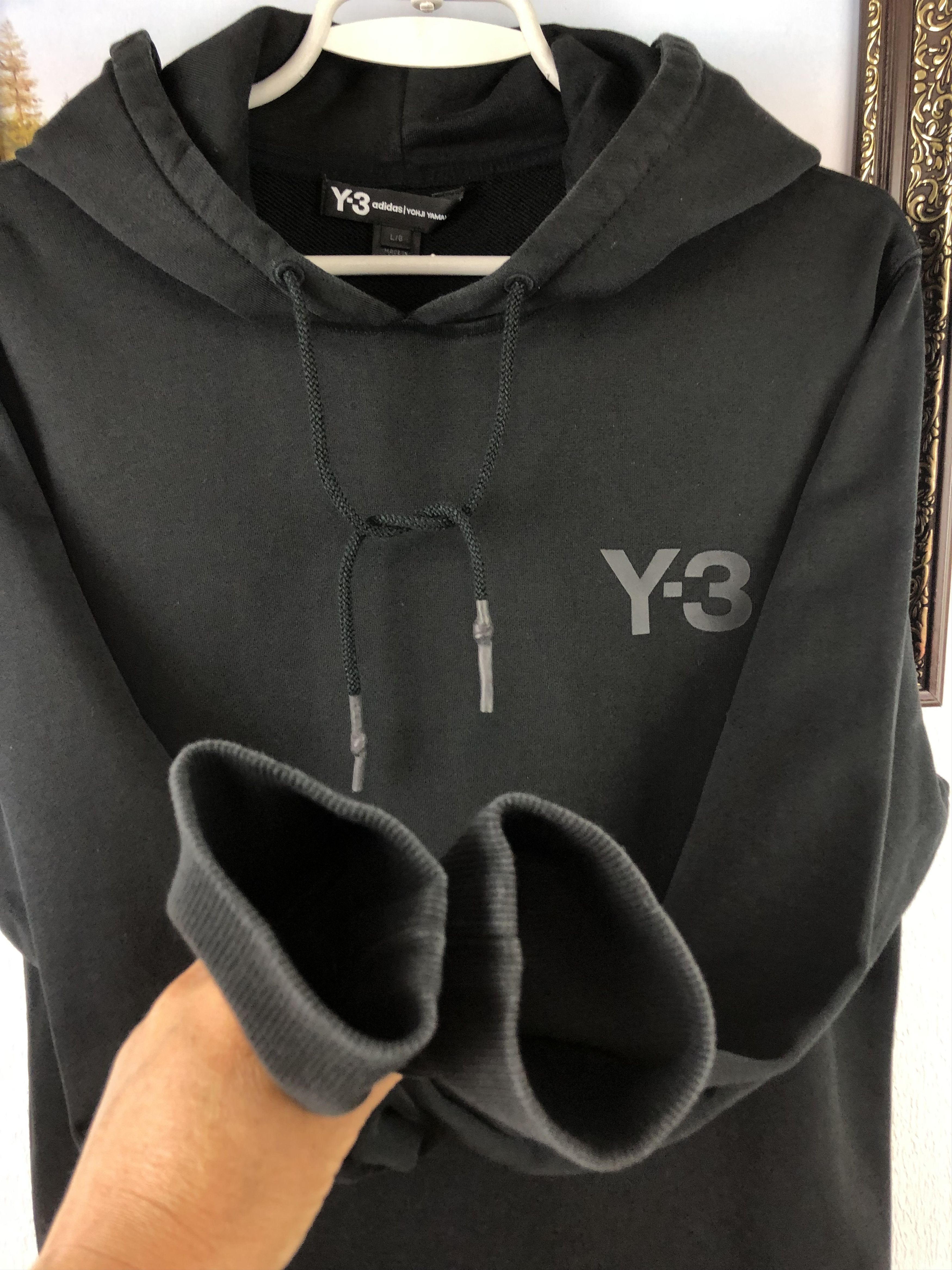 Adidas × Yohji Yamamoto Y-3 Adidas YOHJI YAMAMOTO Men's Black Hoodie Classic Jacket Size US L / EU 52-54 / 3 - 6 Thumbnail
