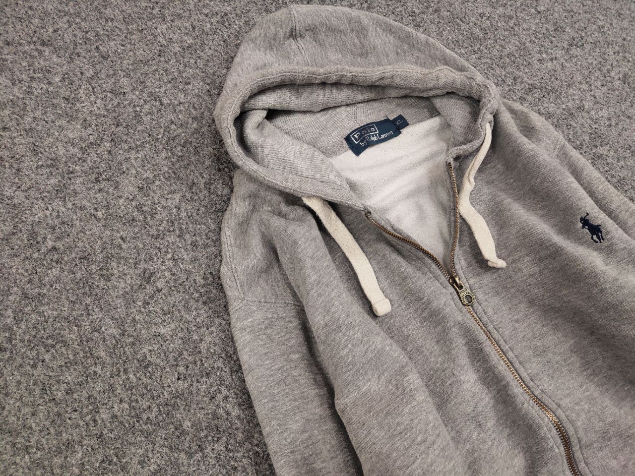 Polo Ralph Lauren Vintage 90's Polo Ralph Lauren Blank Zip Hoodie Usa style Size US XL / EU 56 / 4 - 7 Thumbnail