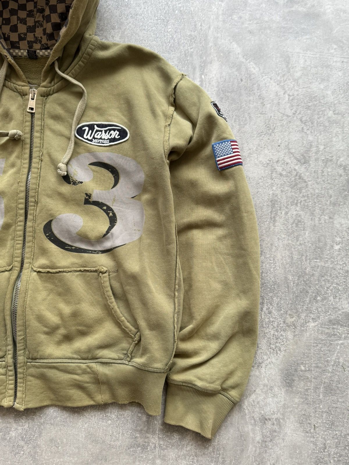 Vintage VintageTrashed Warson Motors Zip Hoodie Racing Mechanic Size US M / EU 48-50 / 2 - 3 Thumbnail