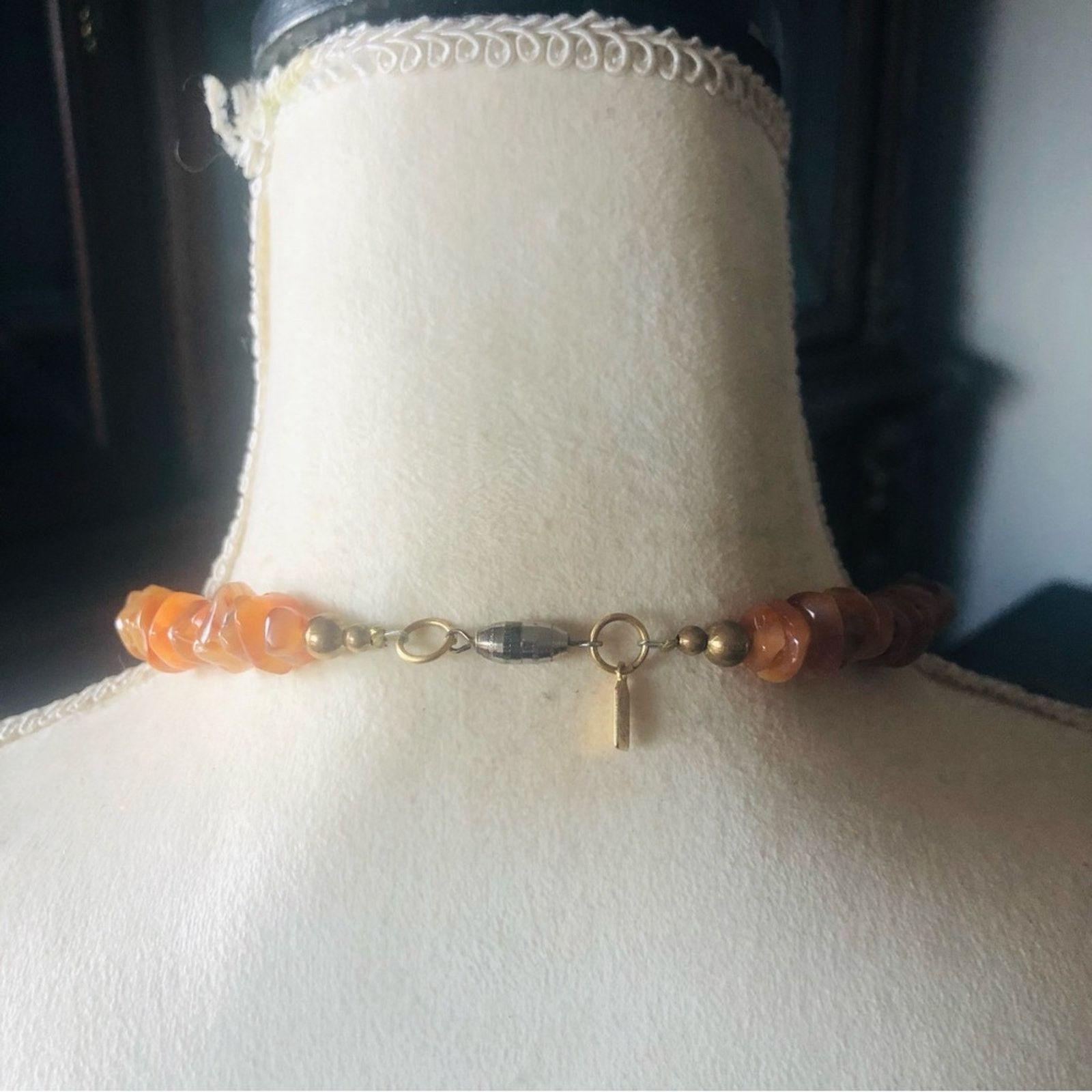 Vintage Vintage handcrafted genuine carnelian agate necklace Size ONE SIZE - 6 Thumbnail