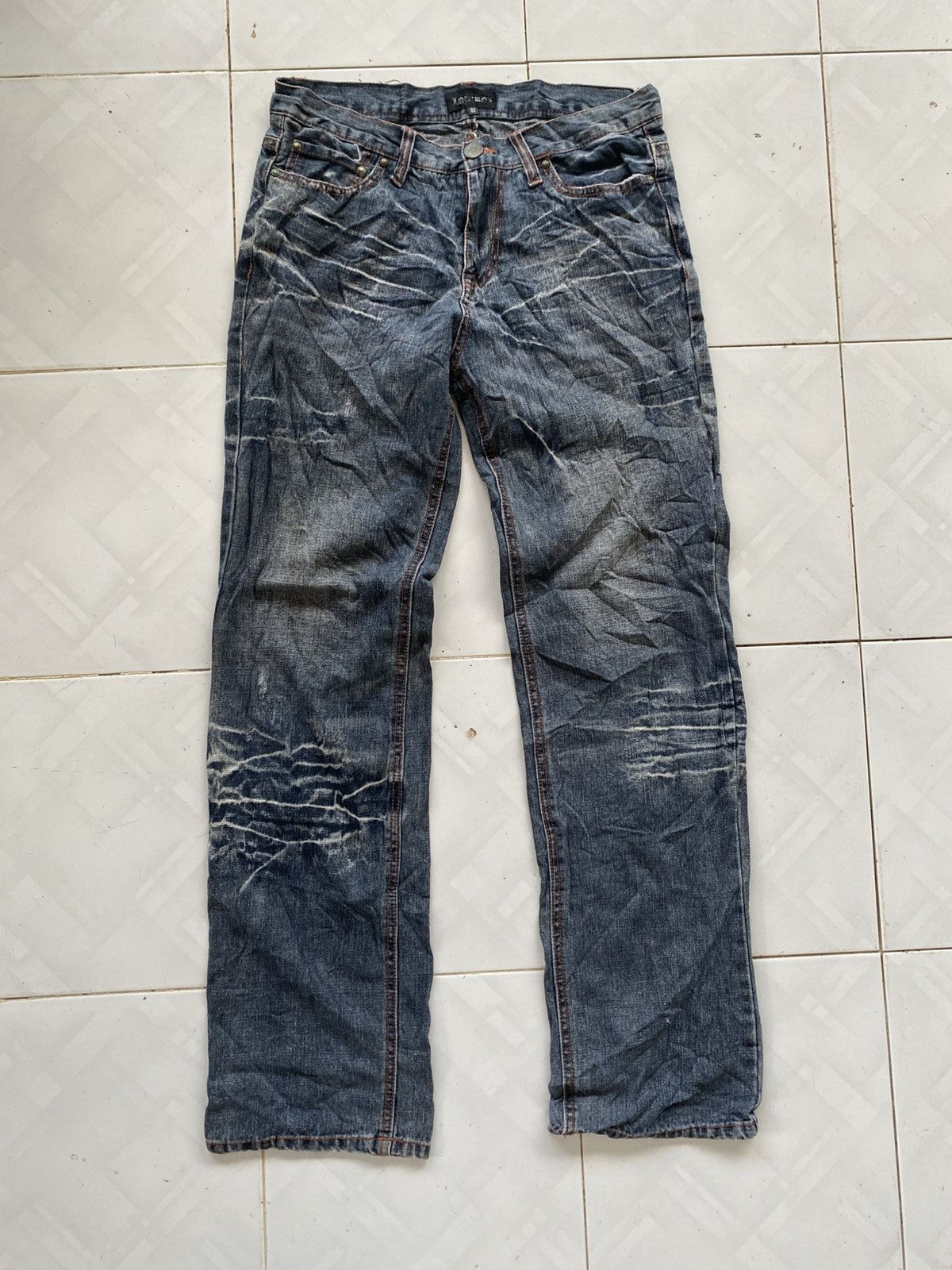 Japanese Brand Lowbox Whiskes Jeans Size US 31 - 1 Thumbnail