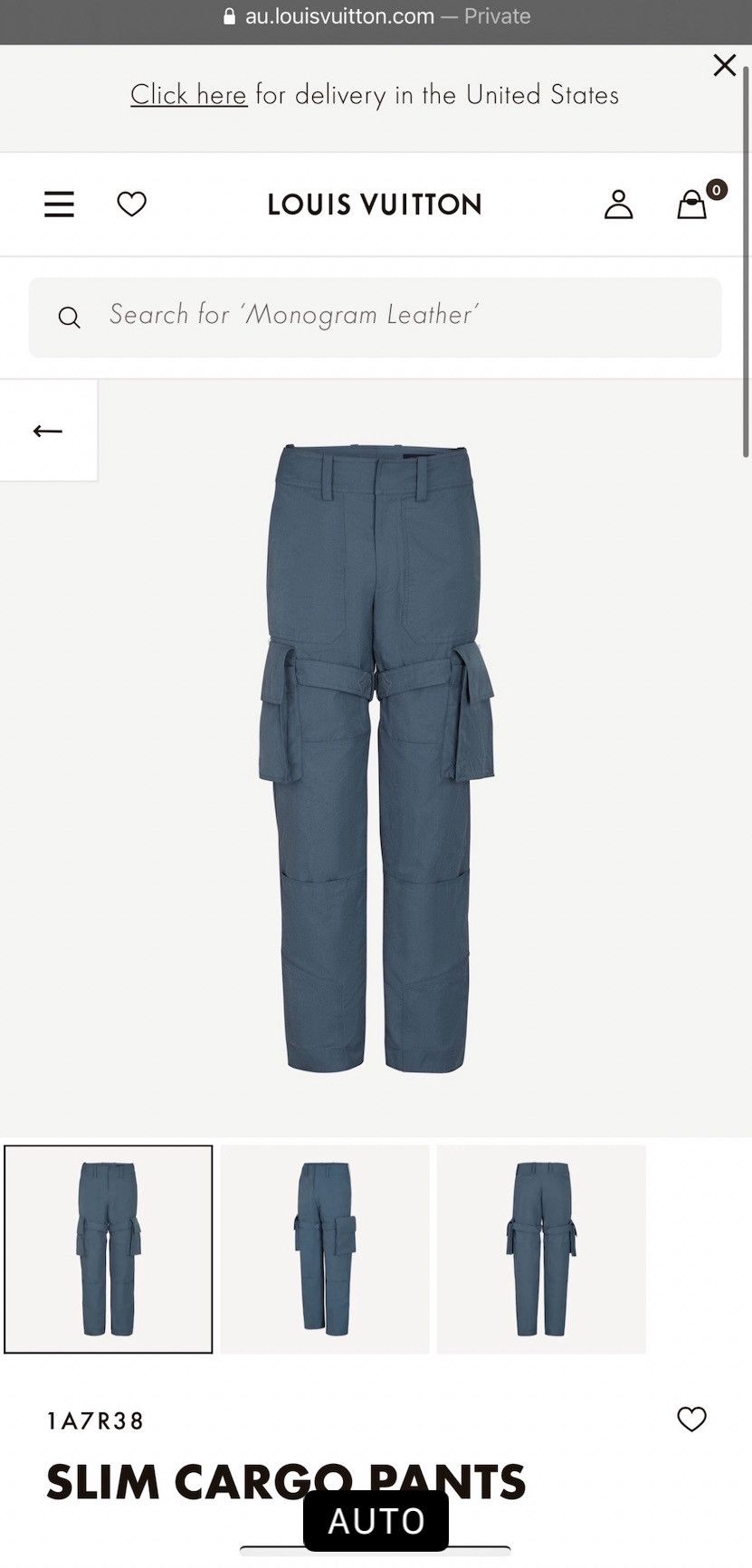 Louis Vuitton × Virgil Abloh Louis Vuitton Slim Cargo VIRGIL ABLOH Size US 42 / EU 58 - 1 Thumbnail