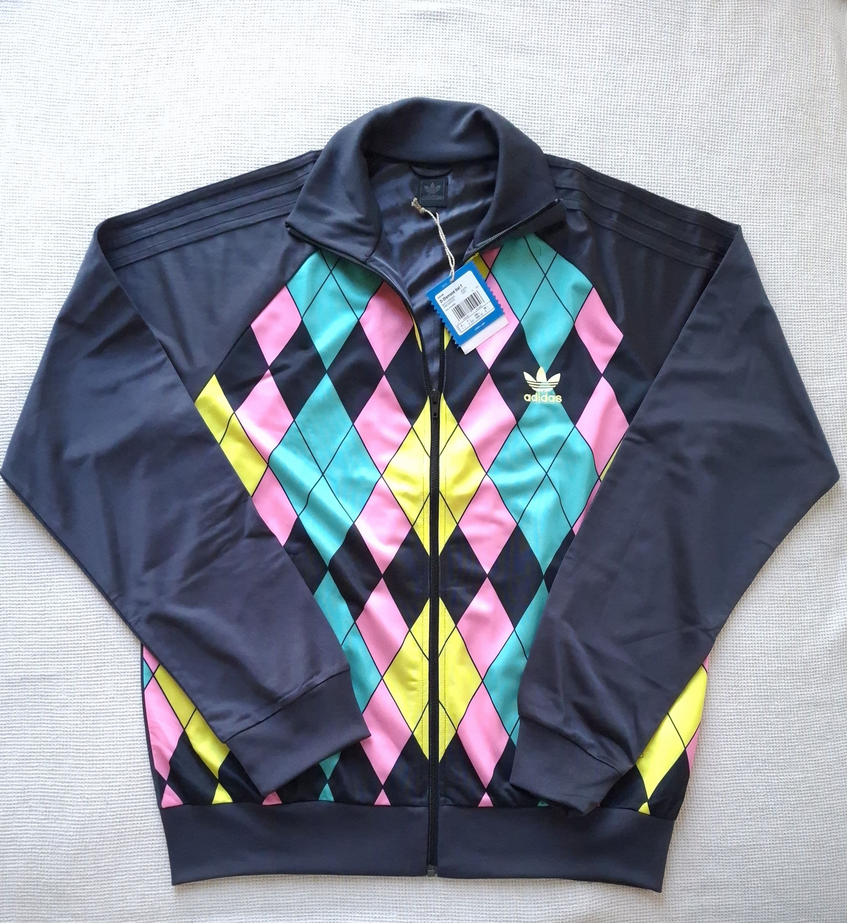 w/tag 2007 Adidas Diamond Net Track Jacket L Argyle Lendl