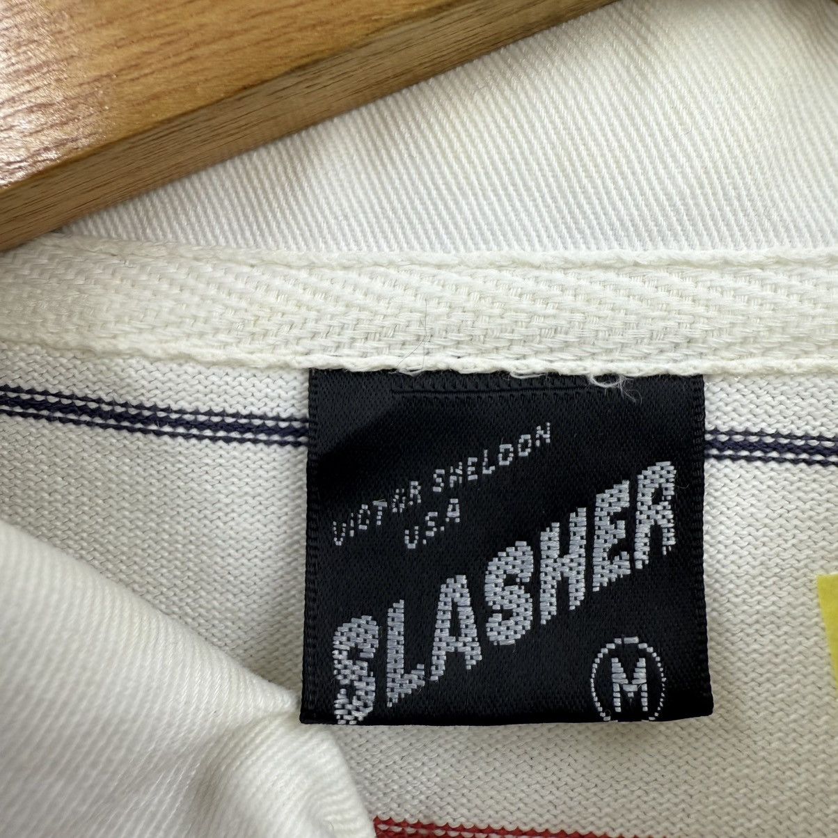 Other Vintage Slasher stripes Long Polo Shirt Size US M / EU 48-50 / 2 - 2 Thumbnail