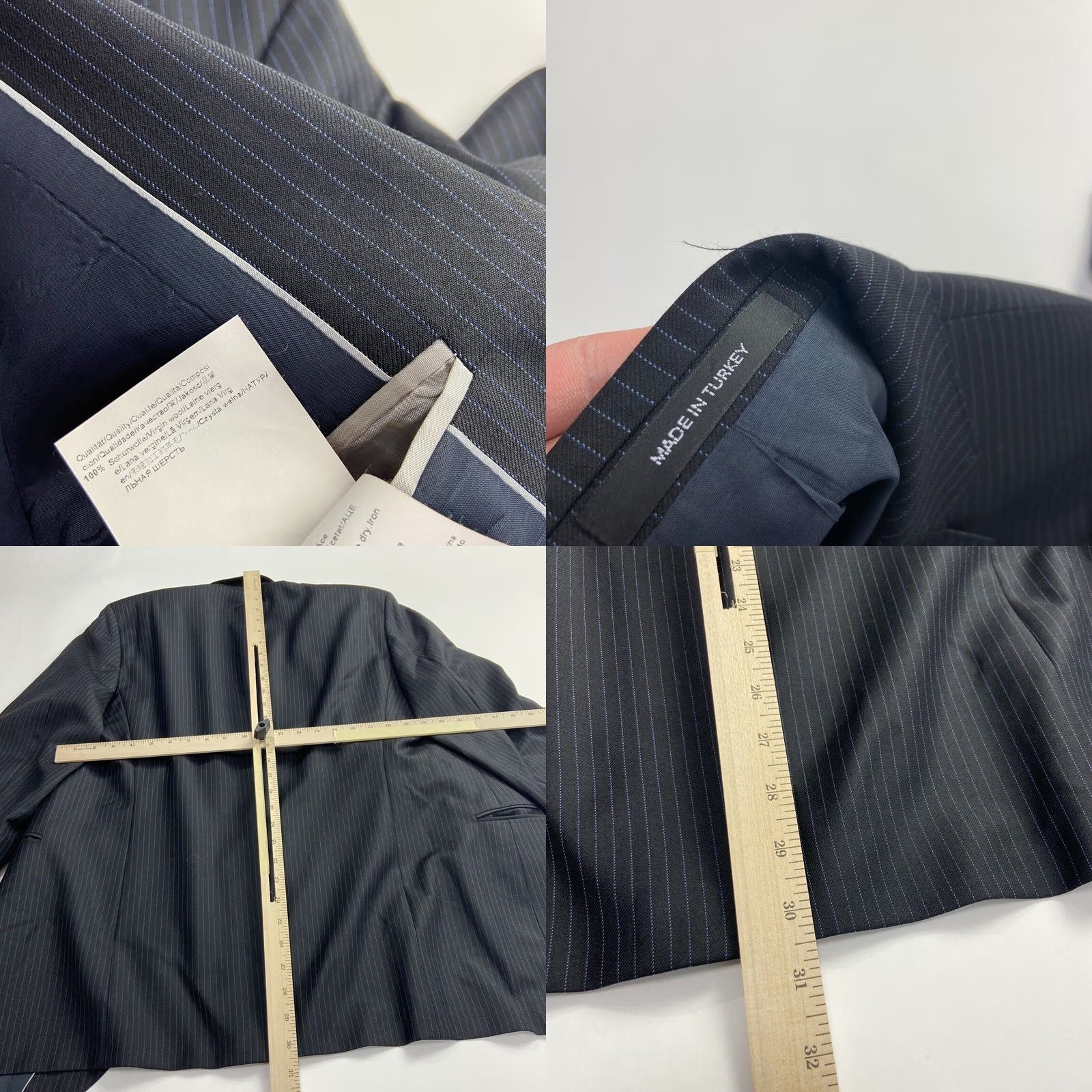 Hugo Boss Hugo Boss 42R Mens Sport Coat Navy Blue - Size 42 - Wool Jacket - Classic Style Size US XS / EU 42 / 0 - 10 Thumbnail
