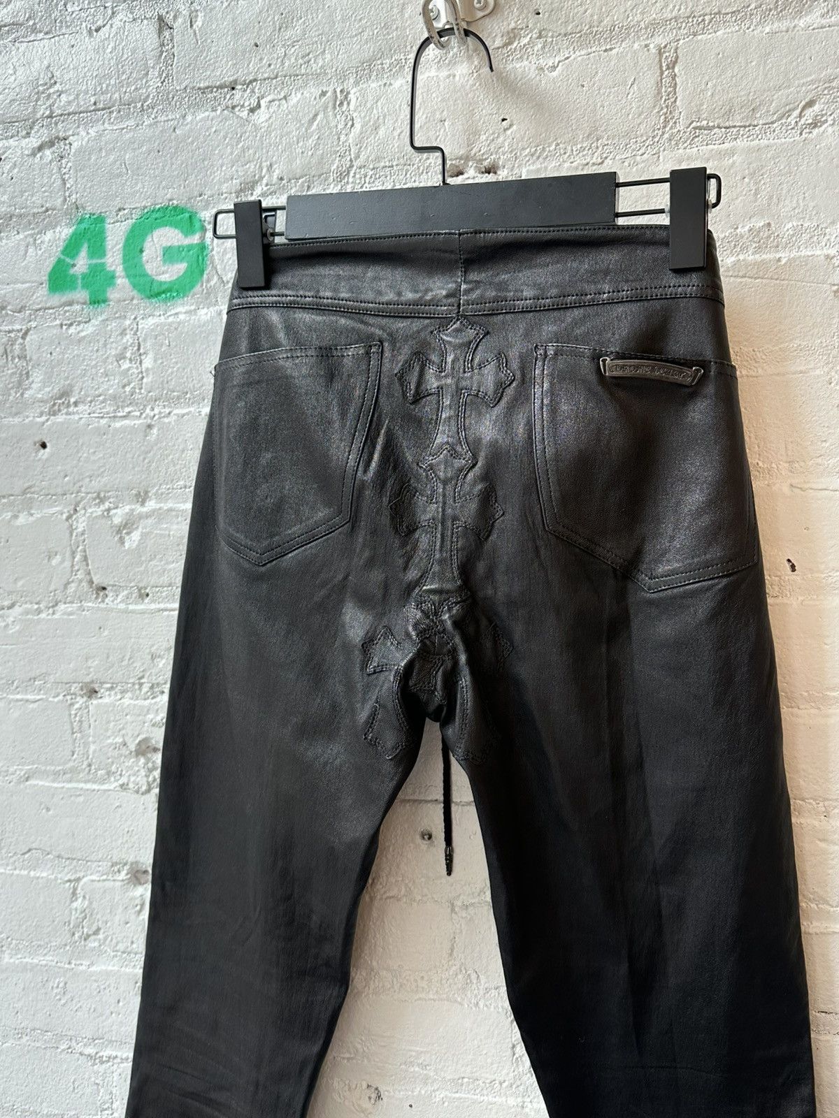 Chrome Hearts CHROME HEARTS JESSIE JO STARK PANTS leather cross patch jean Size 28" / US 6 / IT 42 - 2 Thumbnail