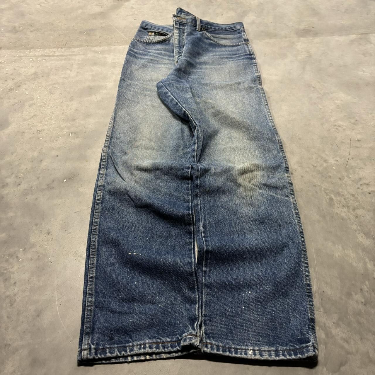 Japanese Brand × Vintage Crazy Vintage 90s Grunge Faded Medium Wash Denim Jeans! Size US 34 / EU 50 - 3 Thumbnail