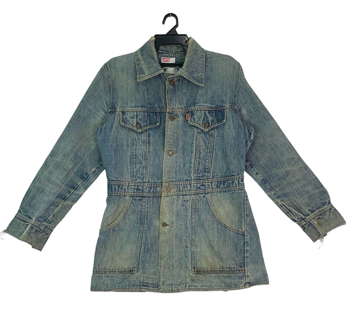 Levi's × Vintage Vtg 80s Levis orange tab distressed jacket coat Size M / US 6-8 / IT 42-44 - 4 Thumbnail