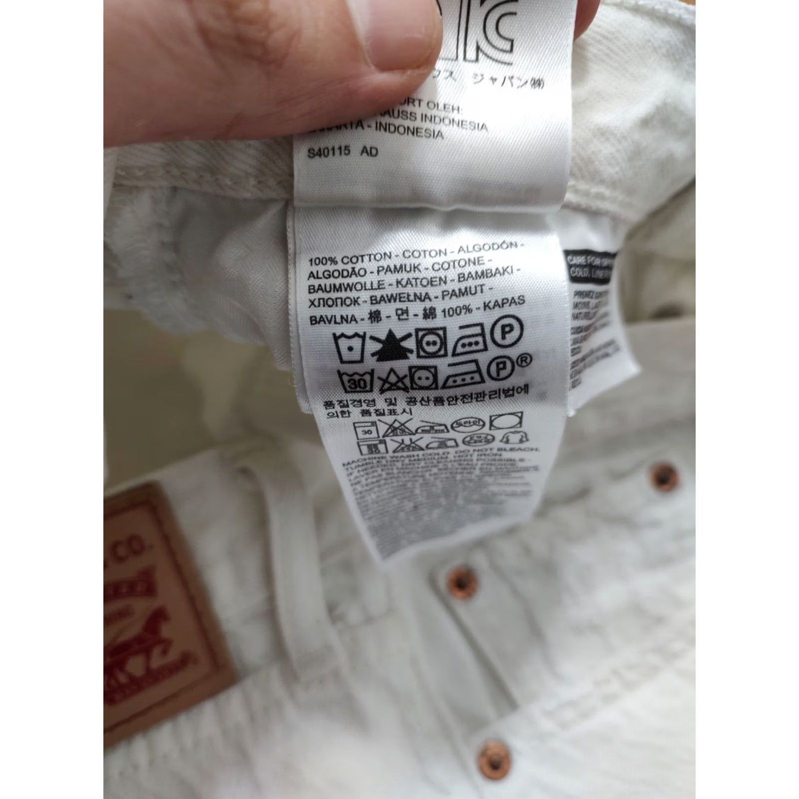 Levi's Levi's 501 Jean Shorts Womens Tag 30 White Raw Hem High Rise Button Fly Casual Size 30" / US 8 / IT 44 - 5 Thumbnail