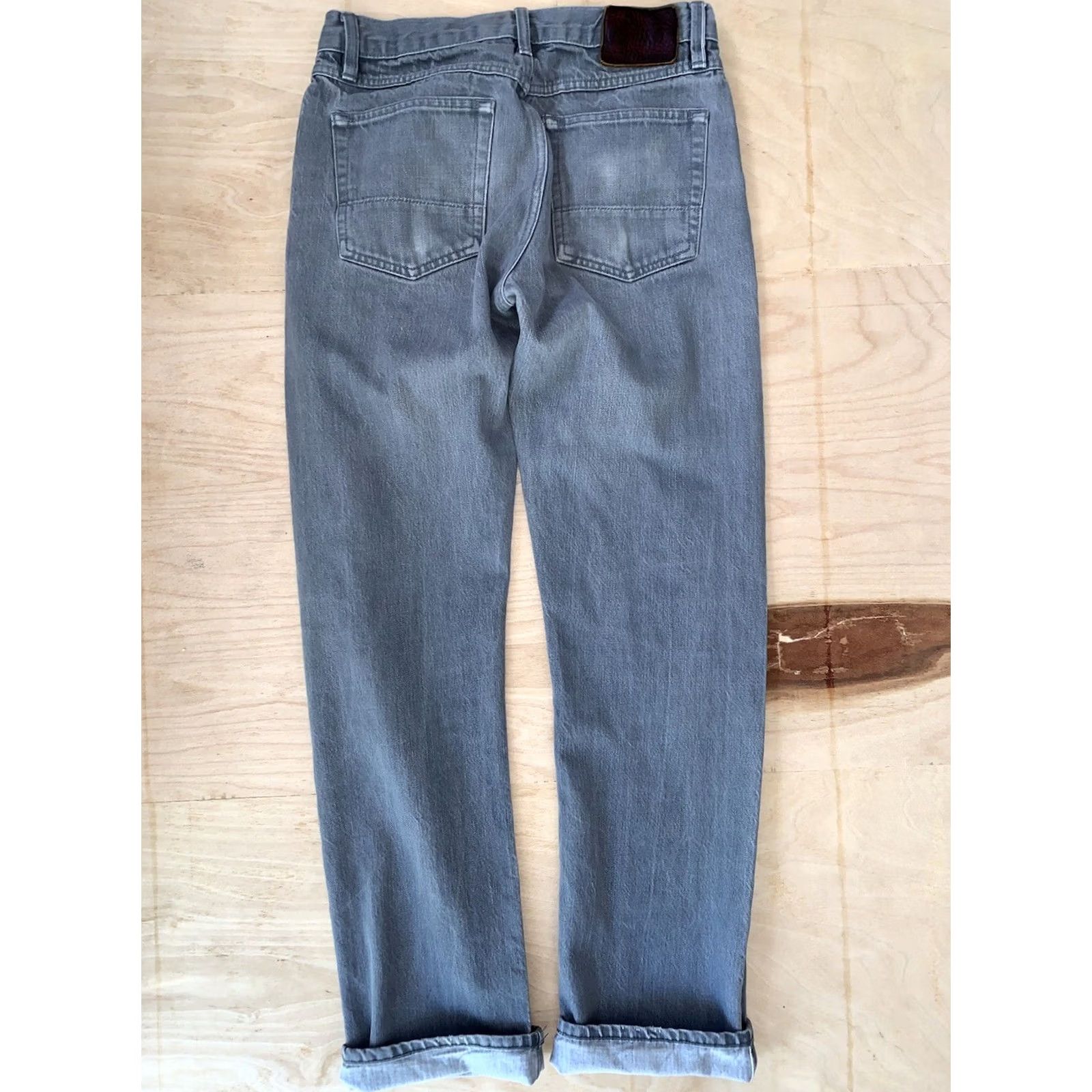 Gustin Gustin Jeans Gray Denim Selvedge Slim Fit Raw Button Fly Size 29x31 Finish Size US 29 - 3 Thumbnail