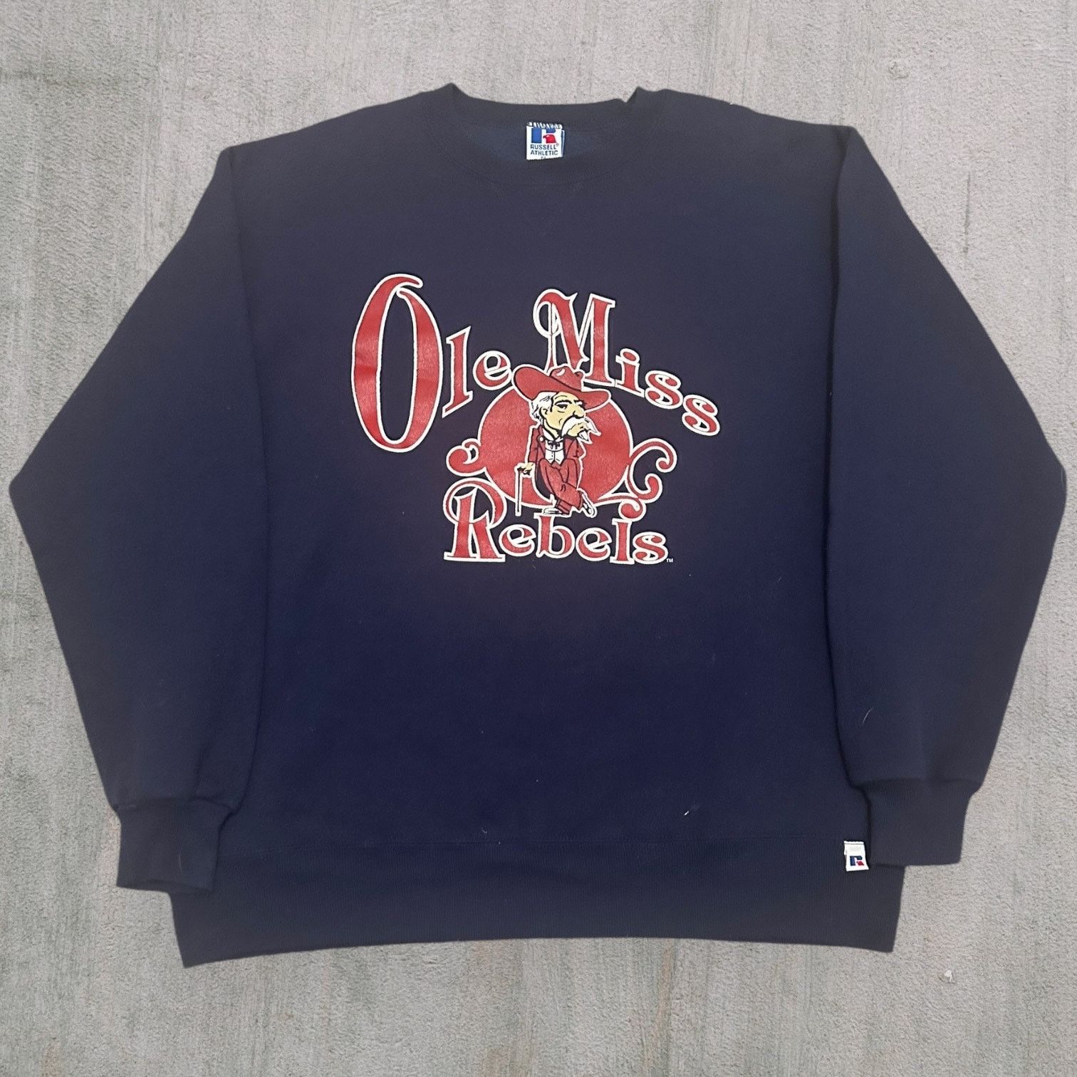 Other 90s Russel colonel Reb ole Miss rebels navy sweatshirt Size US XL / EU 56 / 4 - 1 Thumbnail